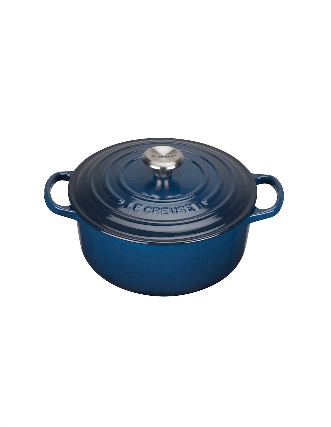 Le Creuset Cast Iron Round Casserole Ink Blue 20cm 2.4L