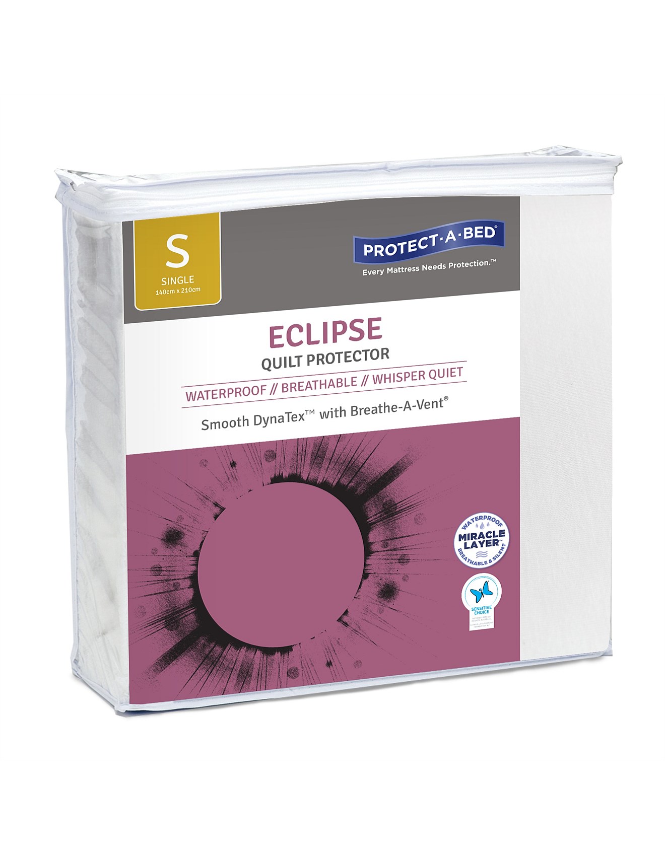 Protect-A-Bed ECLIPSE SMOOTH DYNATEX QUILT PROTECTOR SINGLE