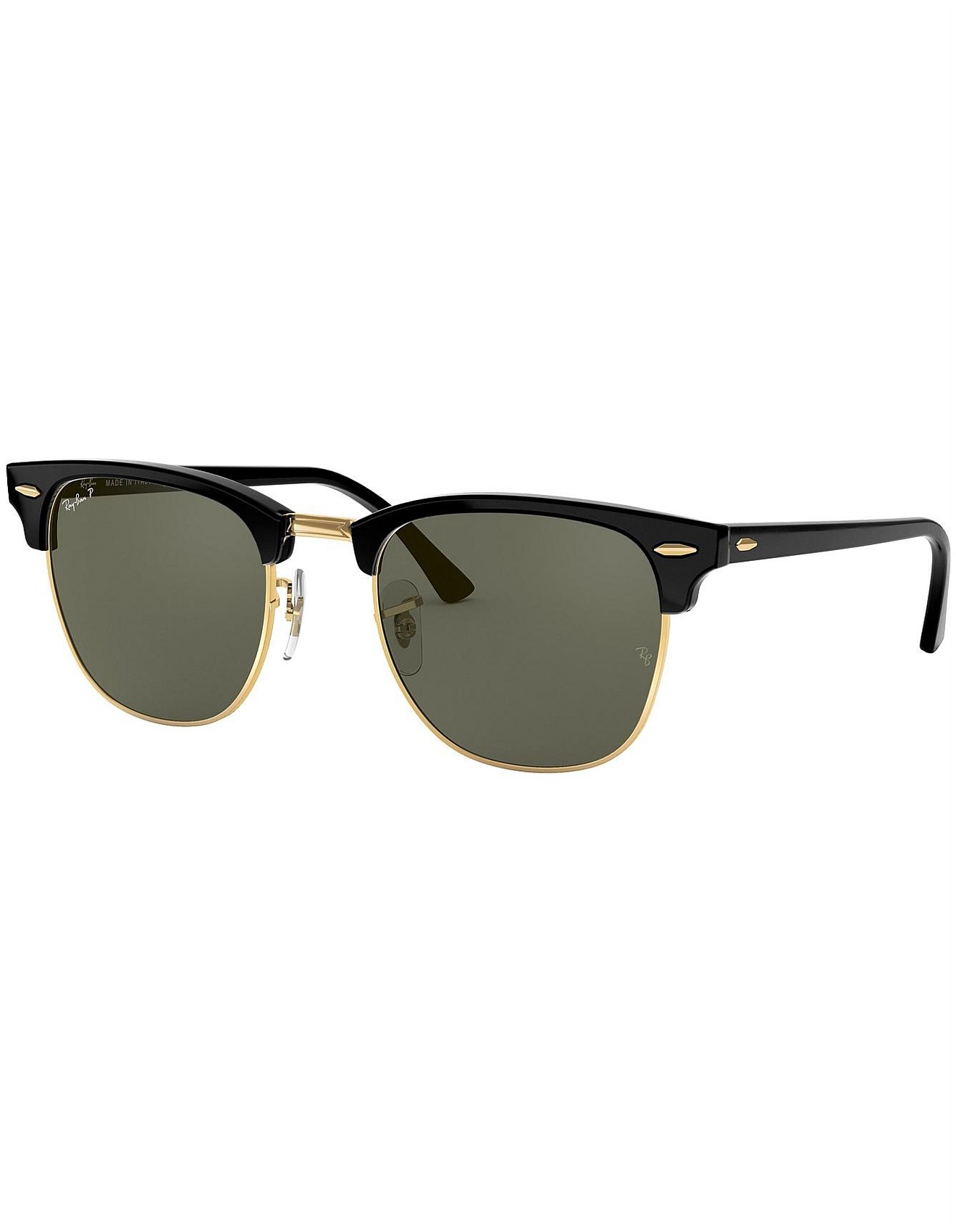 Ray-Ban CLUBMASTER BLACK Square ACETATE Sunglasses