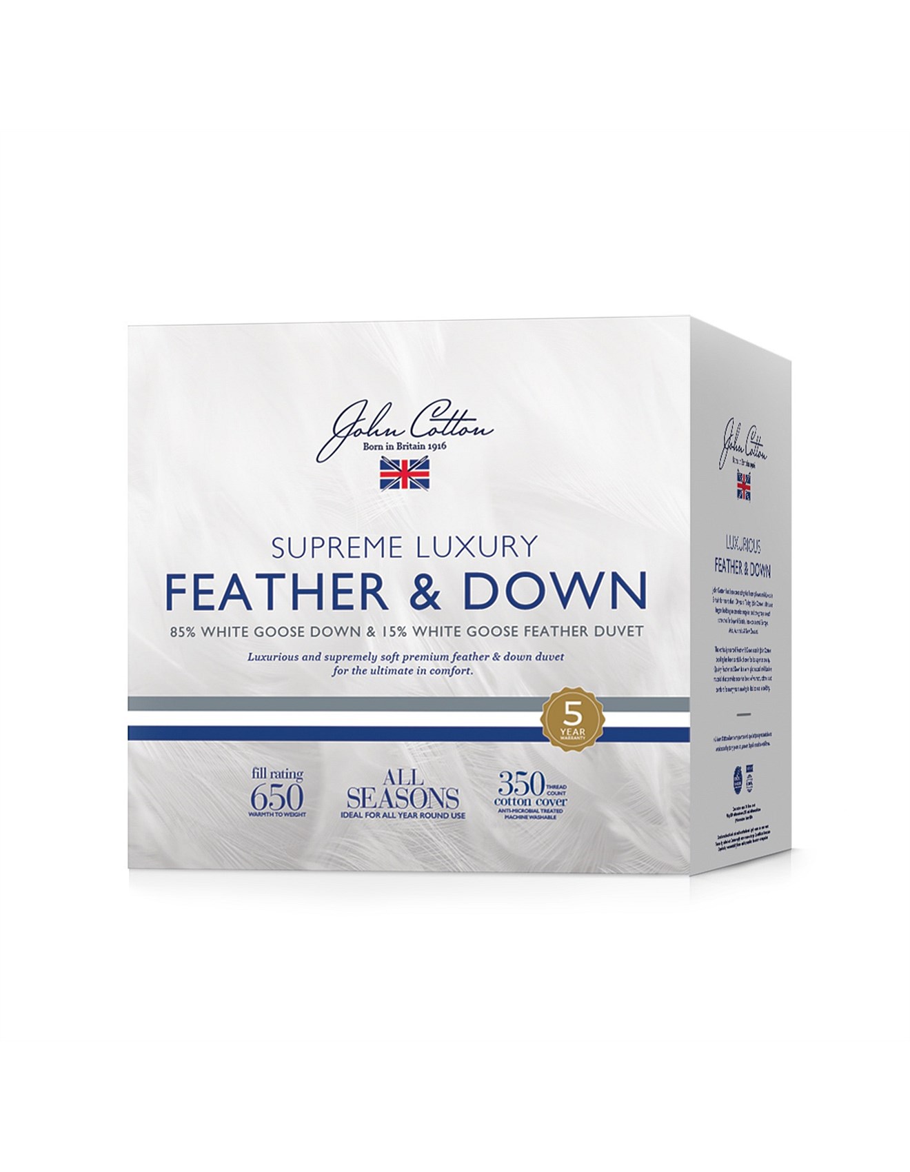 John Cotton Classic 85/15 Goose Feather & Down DB