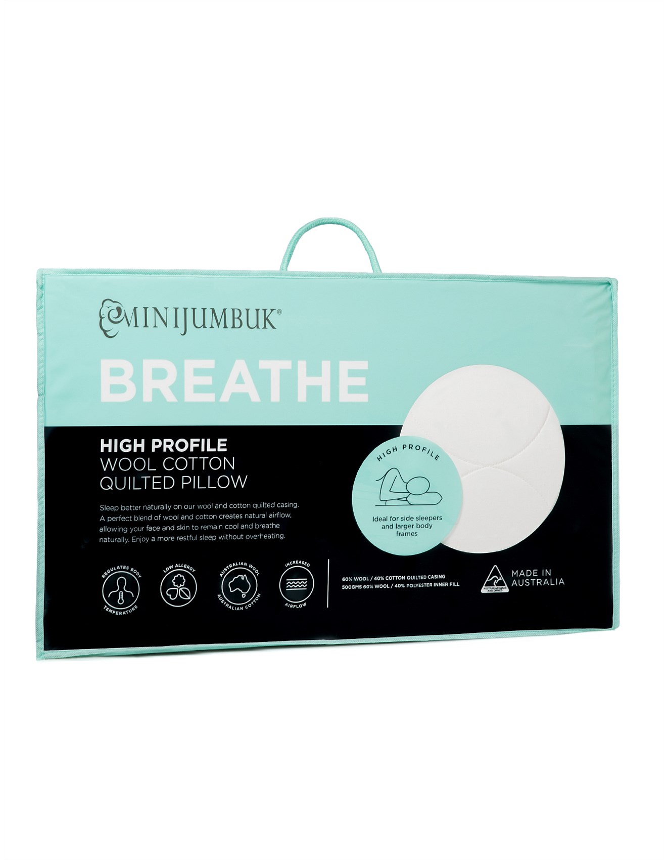 MiniJumbuk Breathe Pillow High Profile