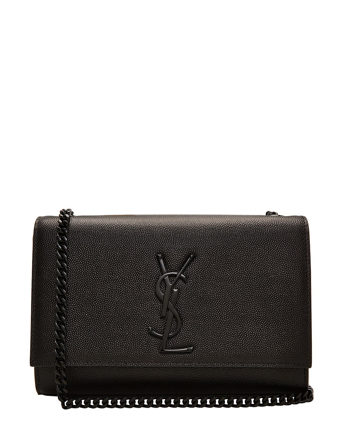 Saint Laurent KATE SMALL BLACK LEATHER CHAIN BAG