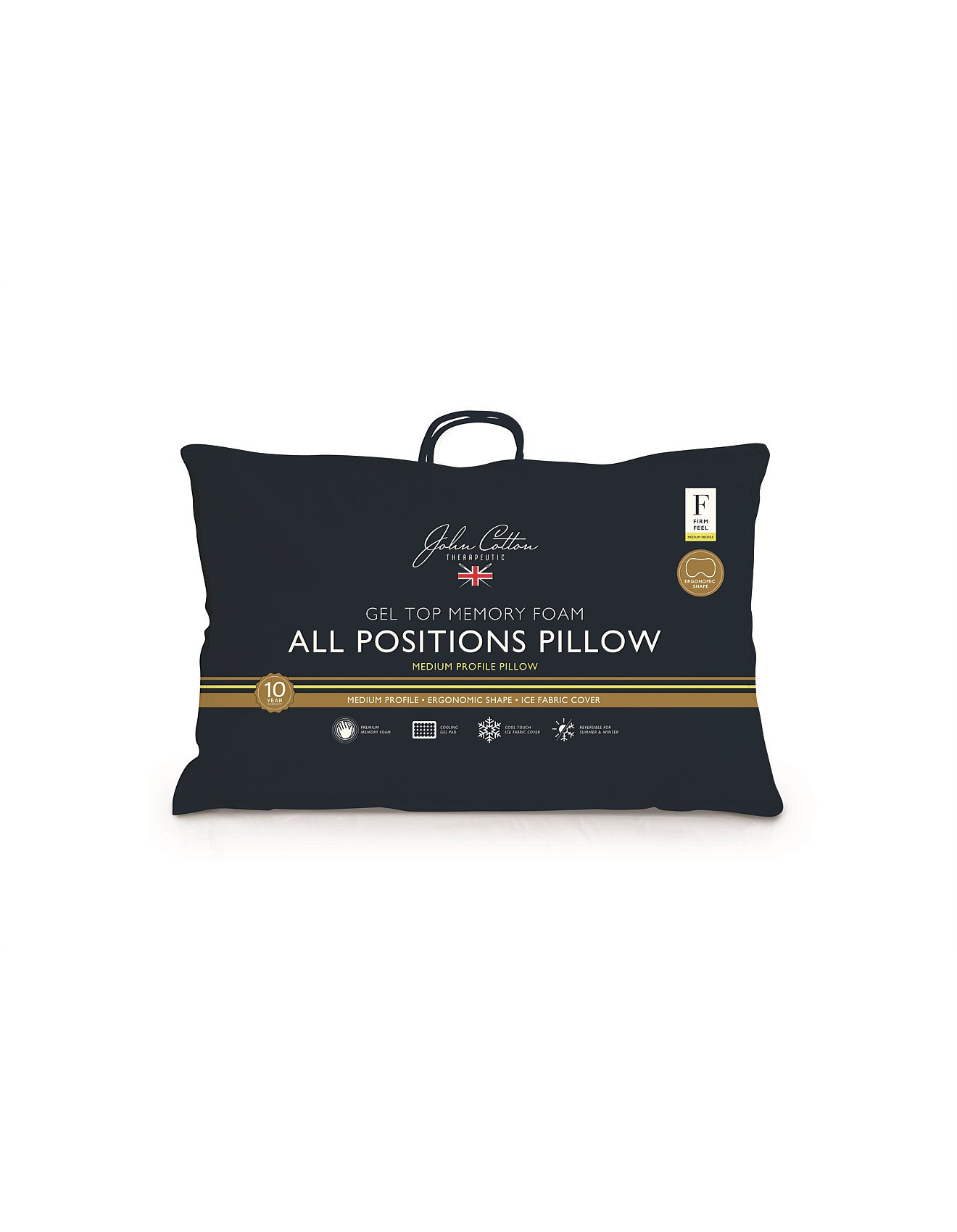 John Cotton Therapeutic All Positions Memory Foam Pillow