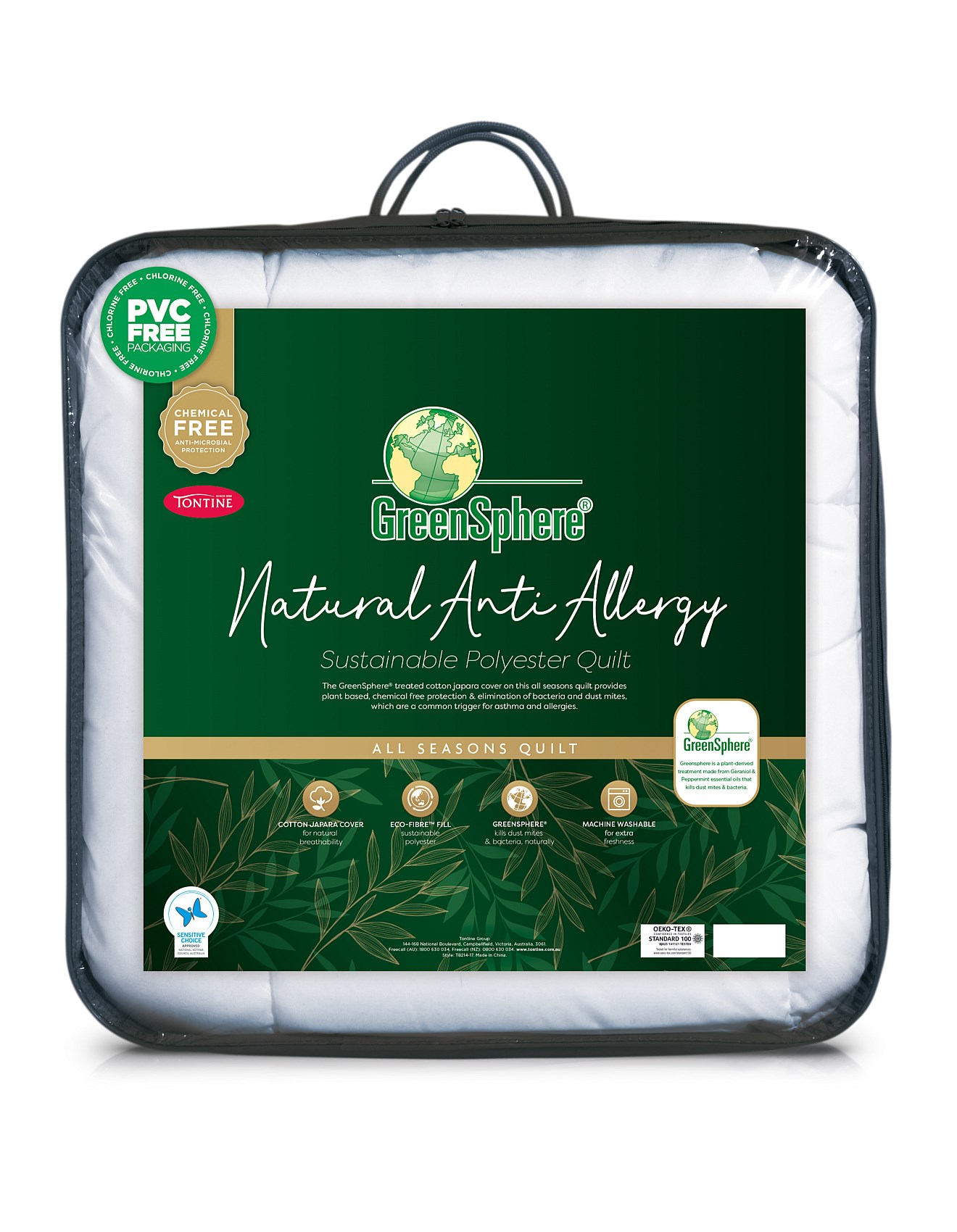 Tontine GreenSphere Natural Anti Allergy Single Quilt