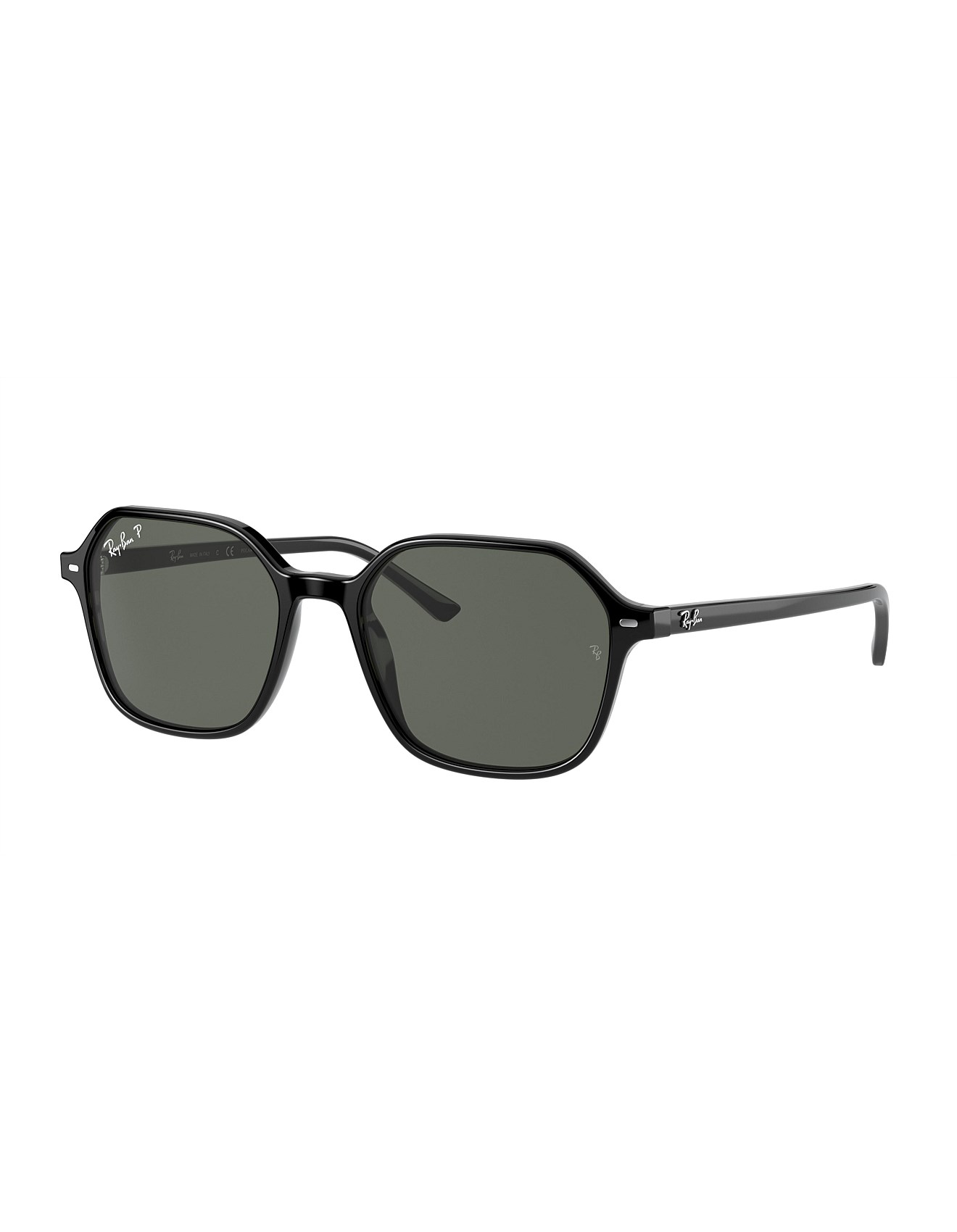 Ray-Ban JOHN BLACK Square ACETATE Sunglasses