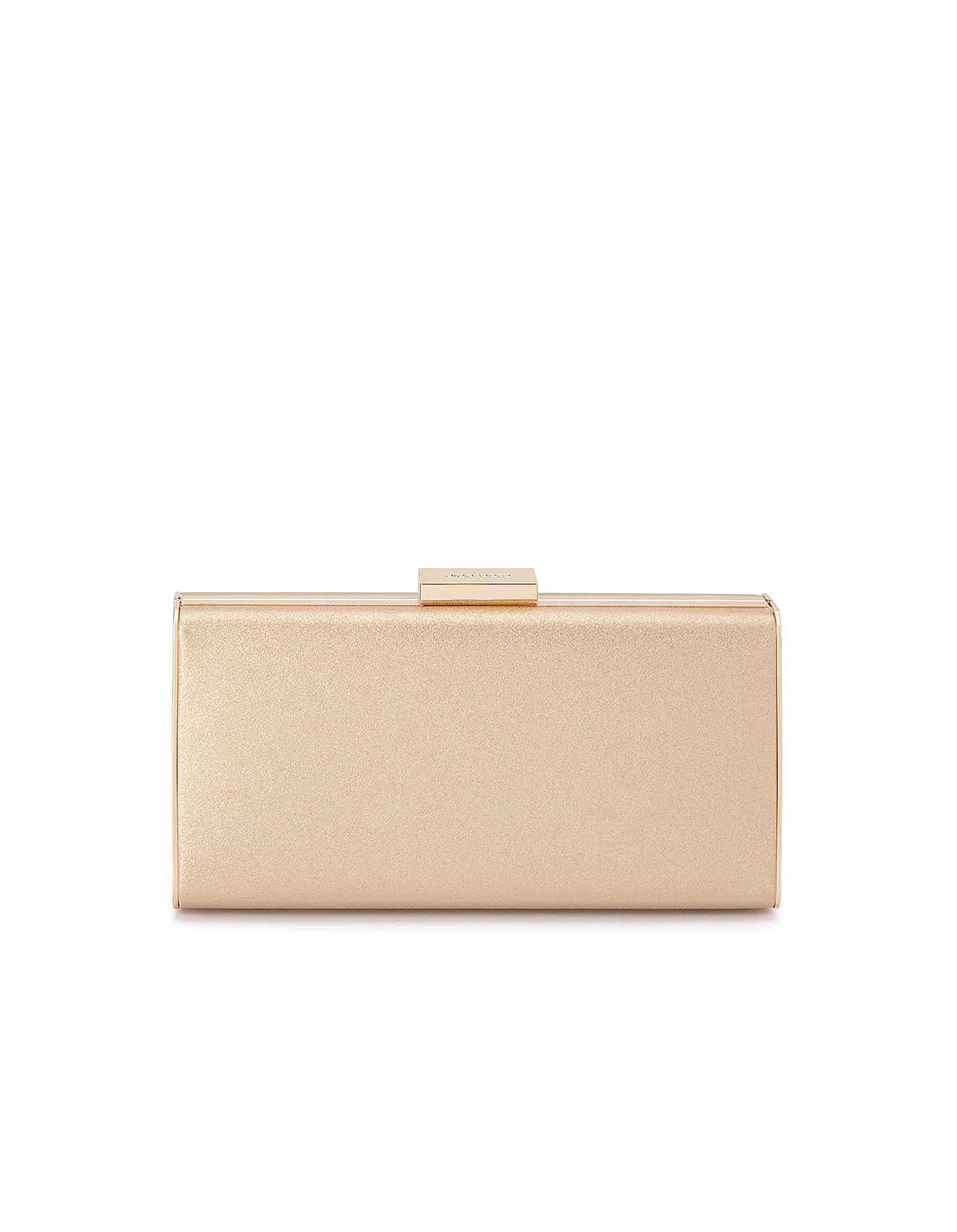 Olga Berg precious metallic slimline clutch