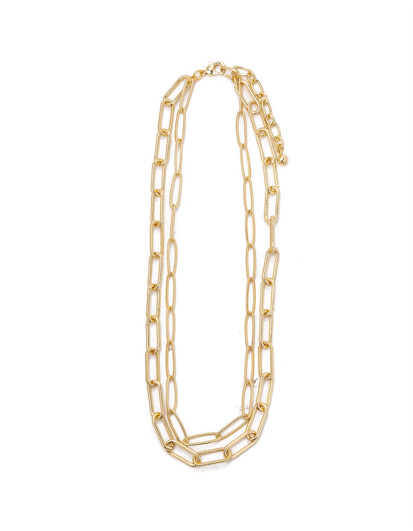 David Jones DOUBLE CHAIN NECKLET