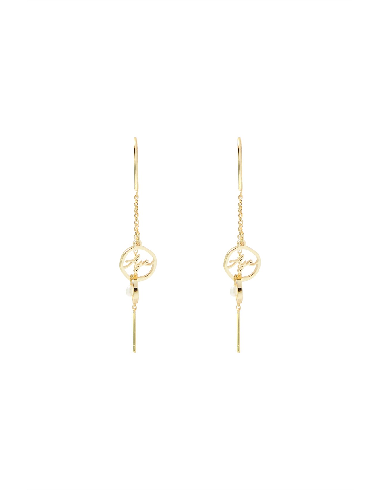 Aje Aje Logo Circle Drop Chain Earring