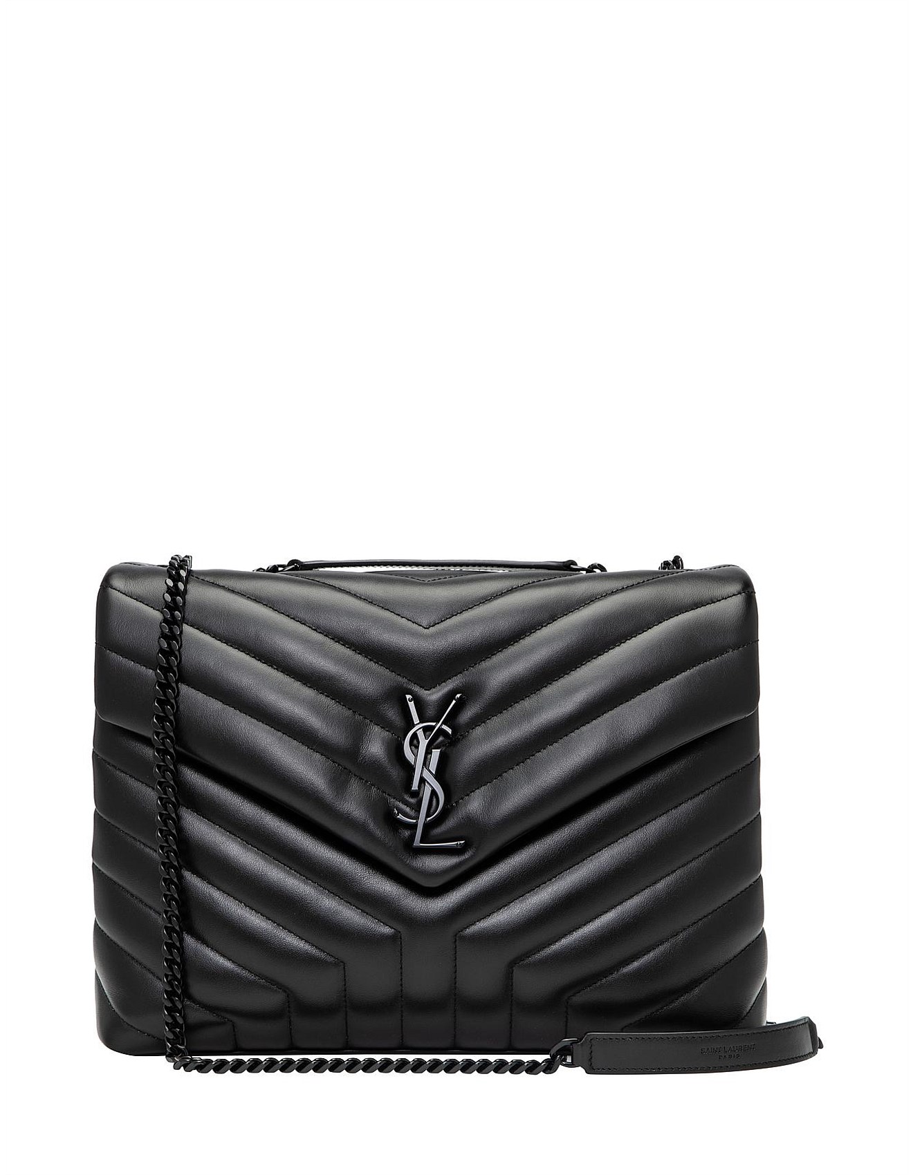 Saint Laurent LOULOU MEDIUM SHOULDER BAG BLACK LOGO