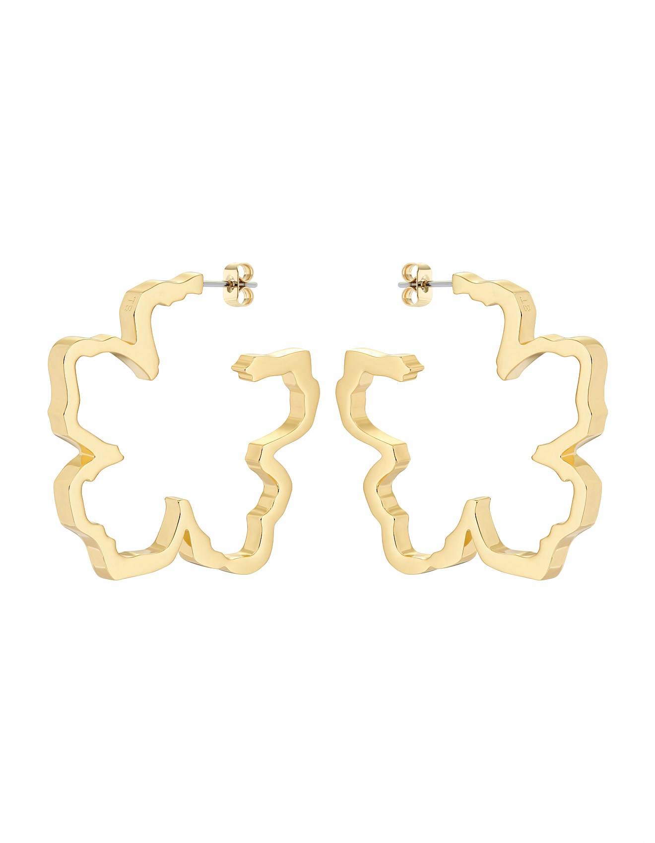 Ted Baker GEANNI: Magnolia Grandiflora Large Hoop Earrings