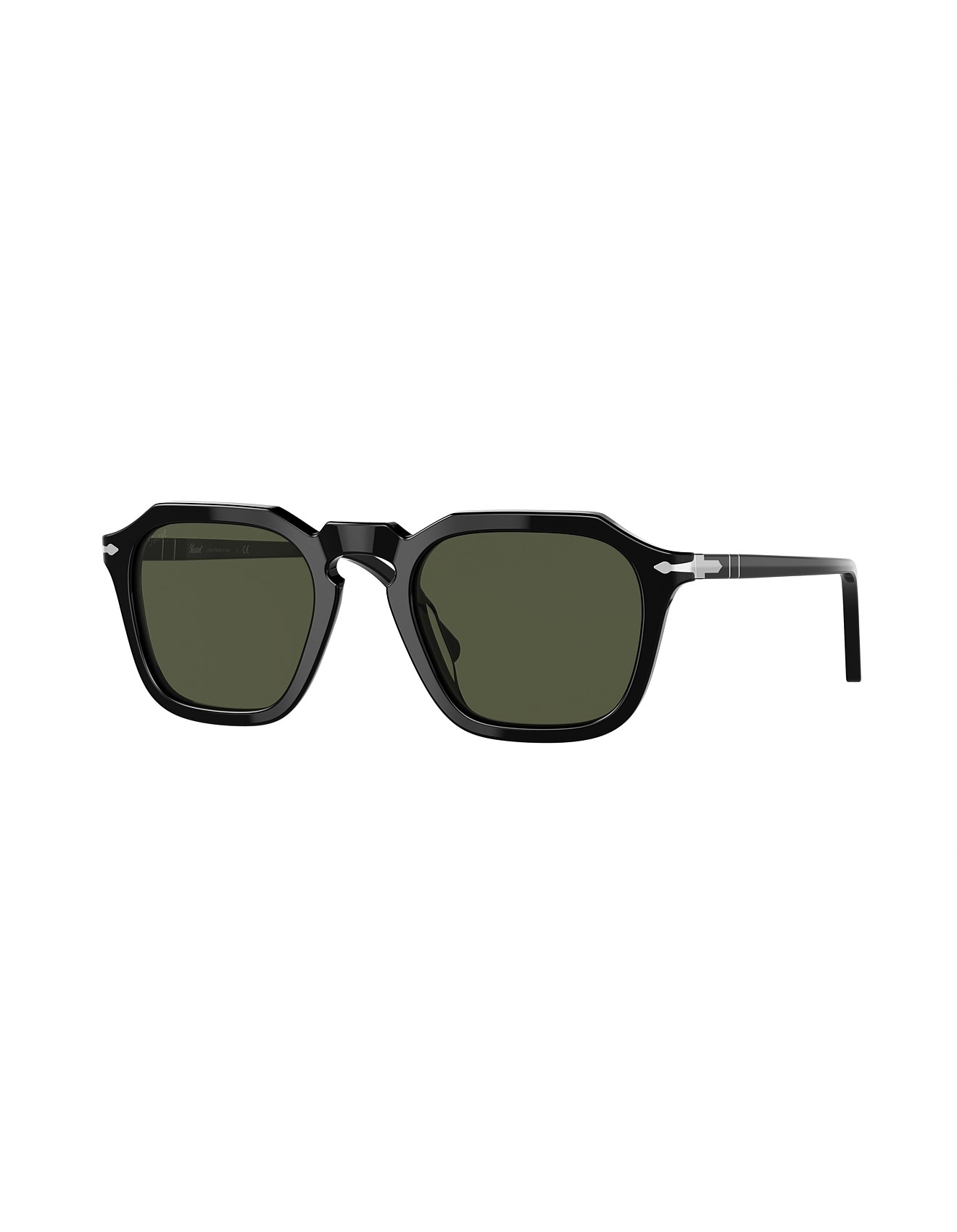 Persol Square BLACK GREEN ACETATE Sunglasses