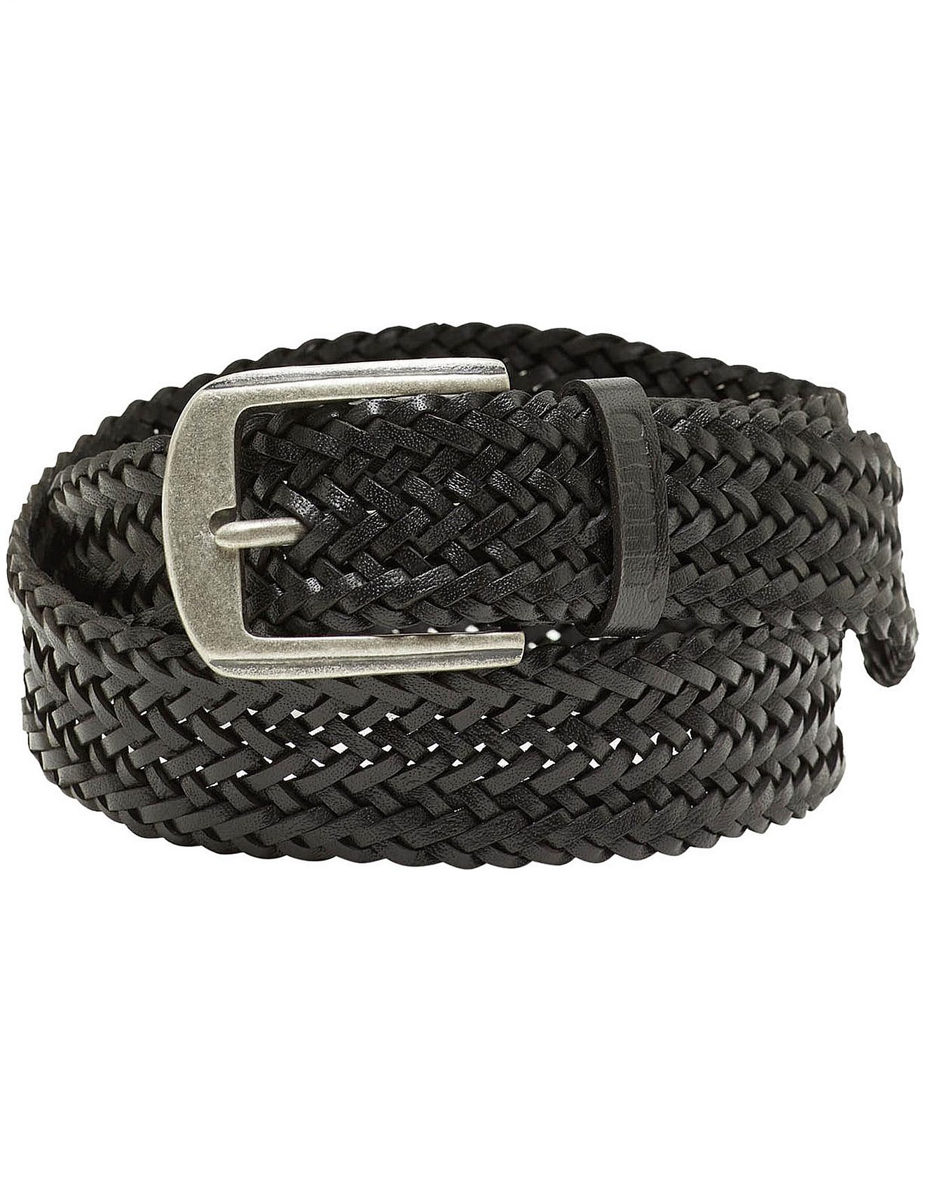 OXFORD LINCOLN LEATHER WOVEN WAIST BELT