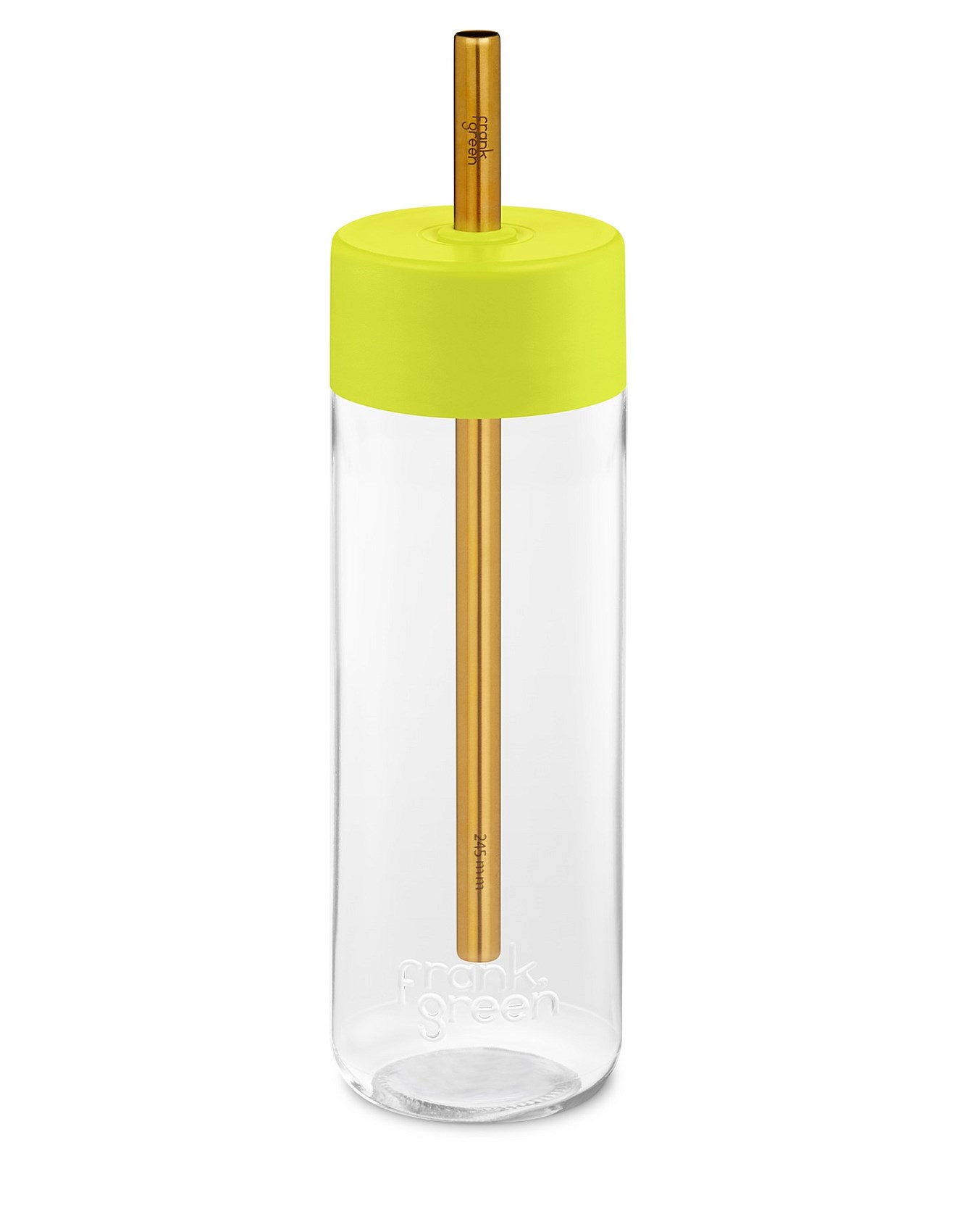 Frank Green Reusable bottle w jumbo straw lid 740ml - Neon Yellow