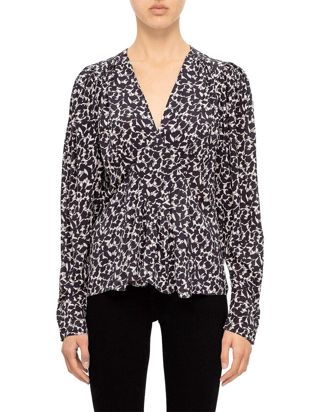 Isabel Marant Etoile Amirya Ecru Printed Blouse