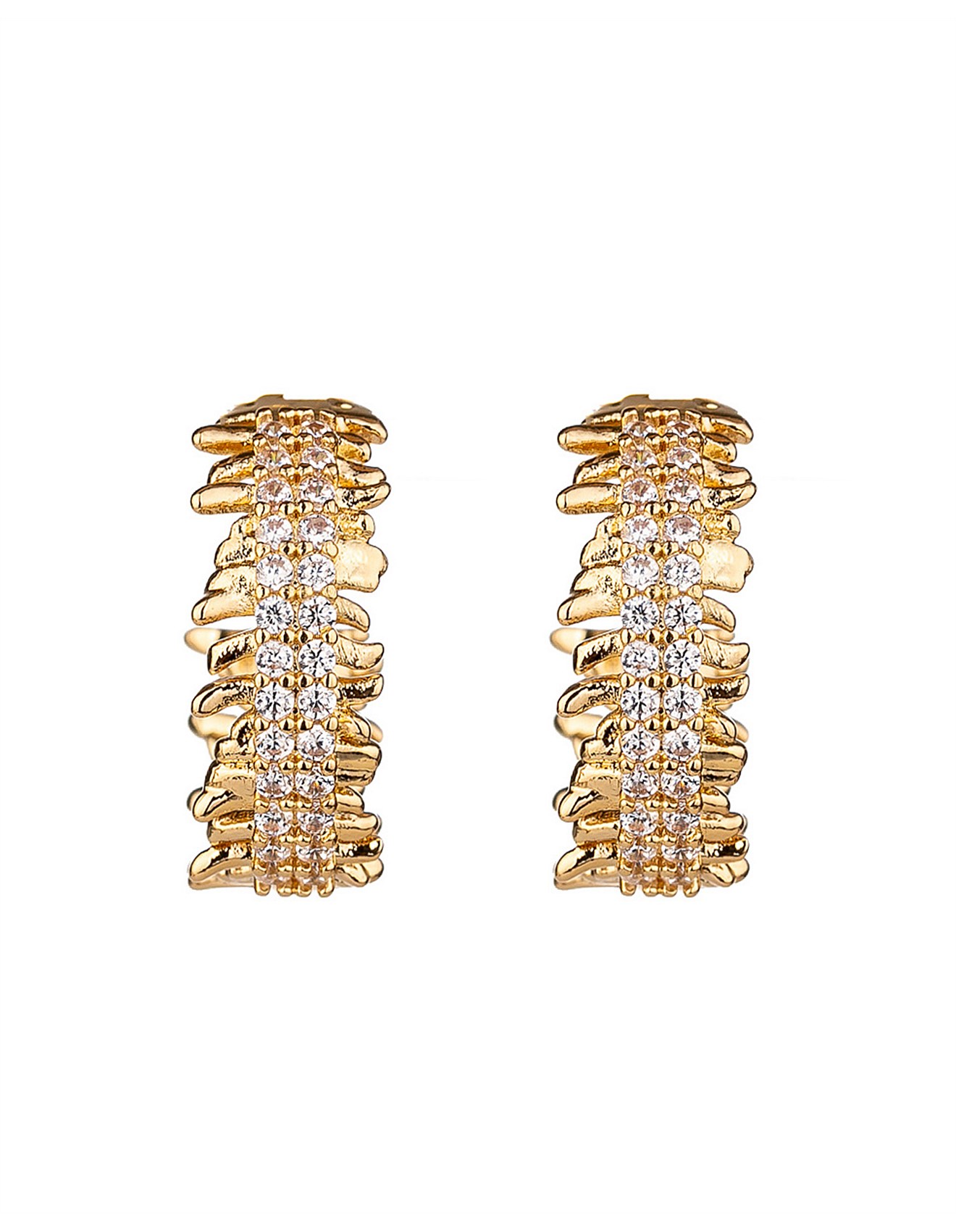 David Jones TEXTURED HOOP EARRING