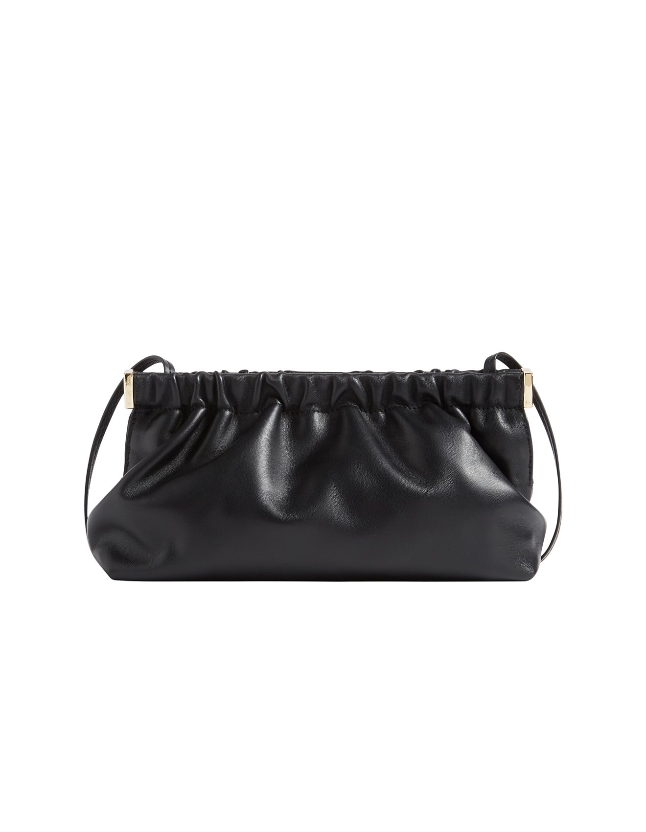 SEED HERITAGE GATHERED LEATHER CLUTCH