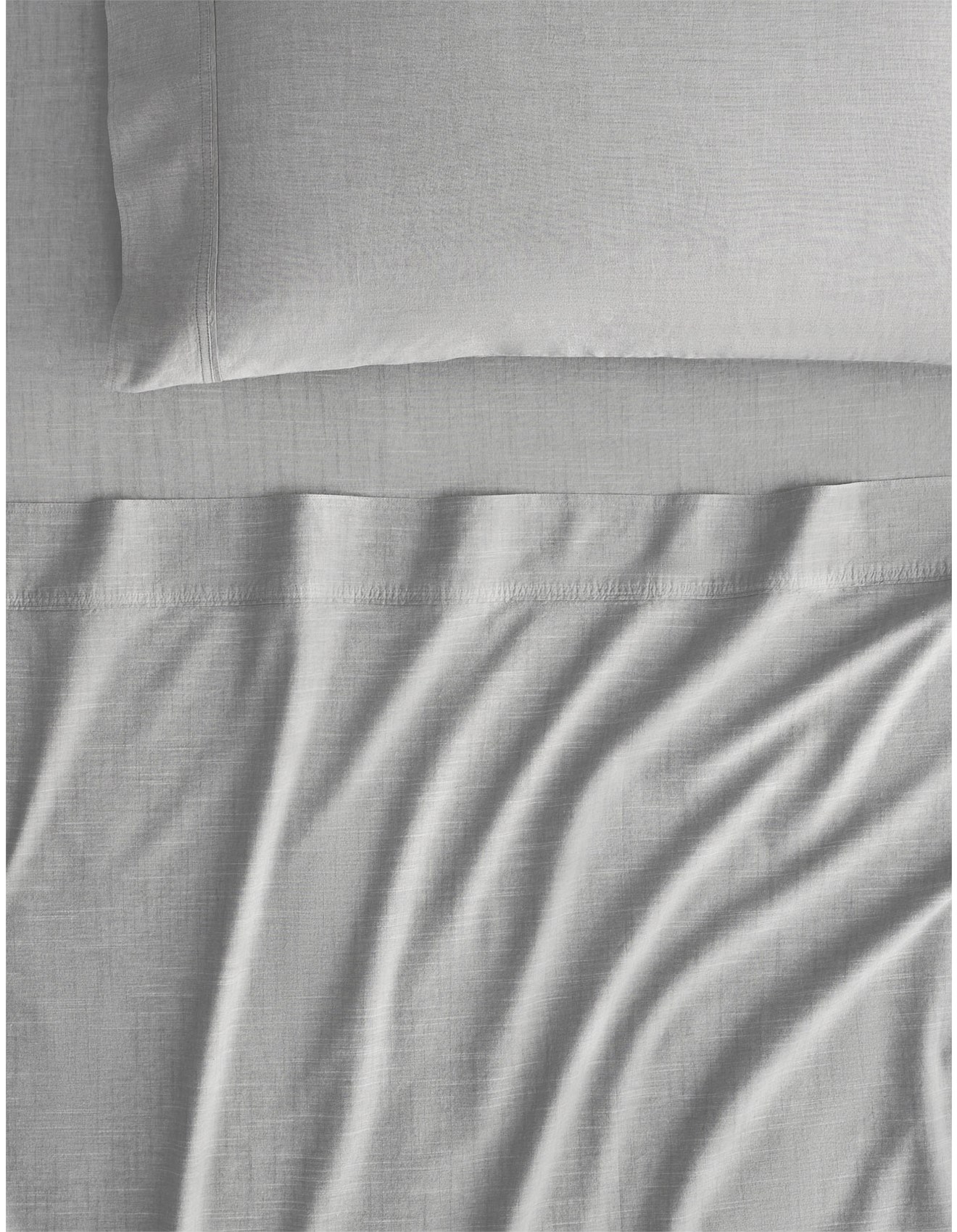 Sheridan REILLY SINGLE FITTED SHEET IN SOFT GREY