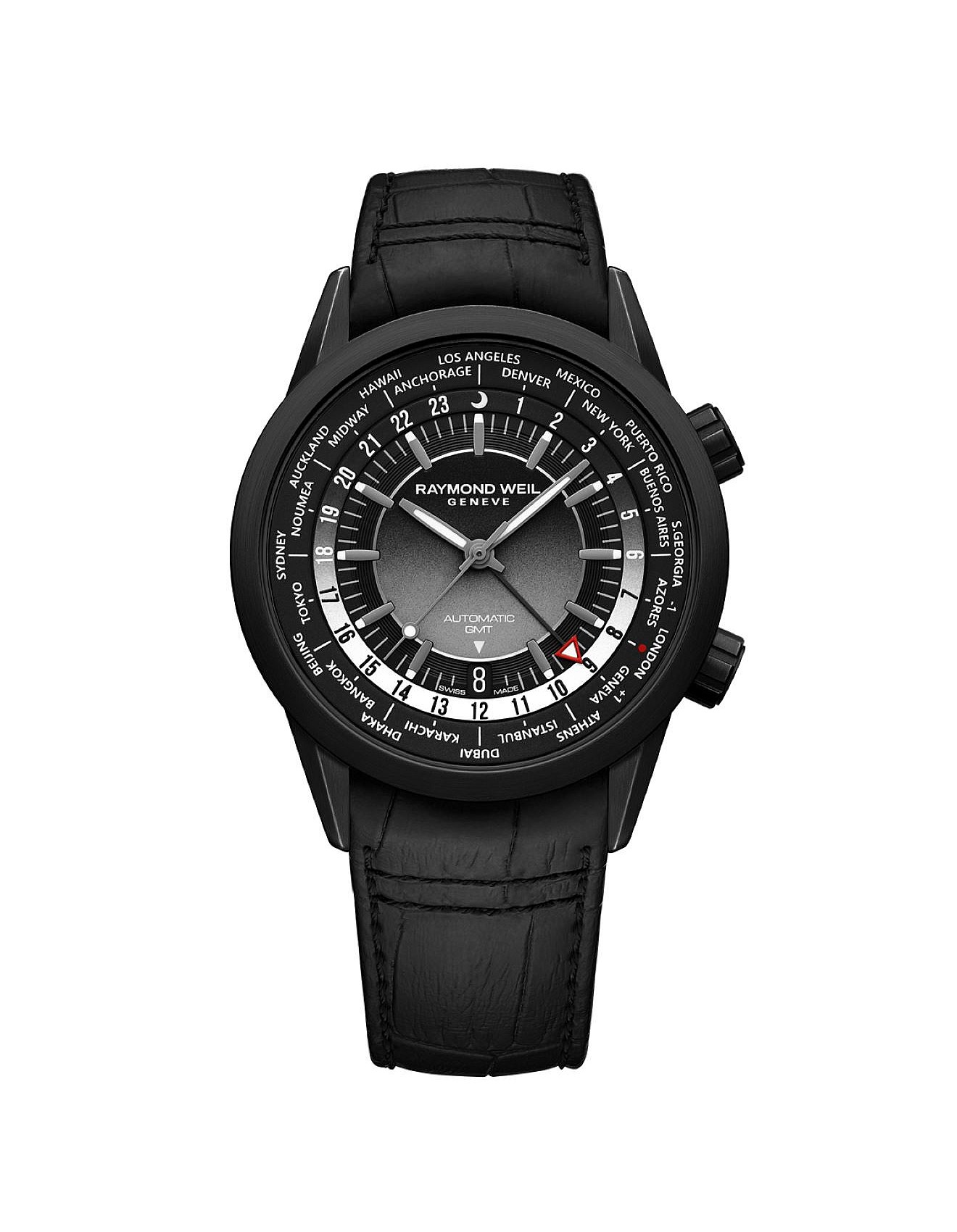 Raymond Weil Freelancer Black Leather