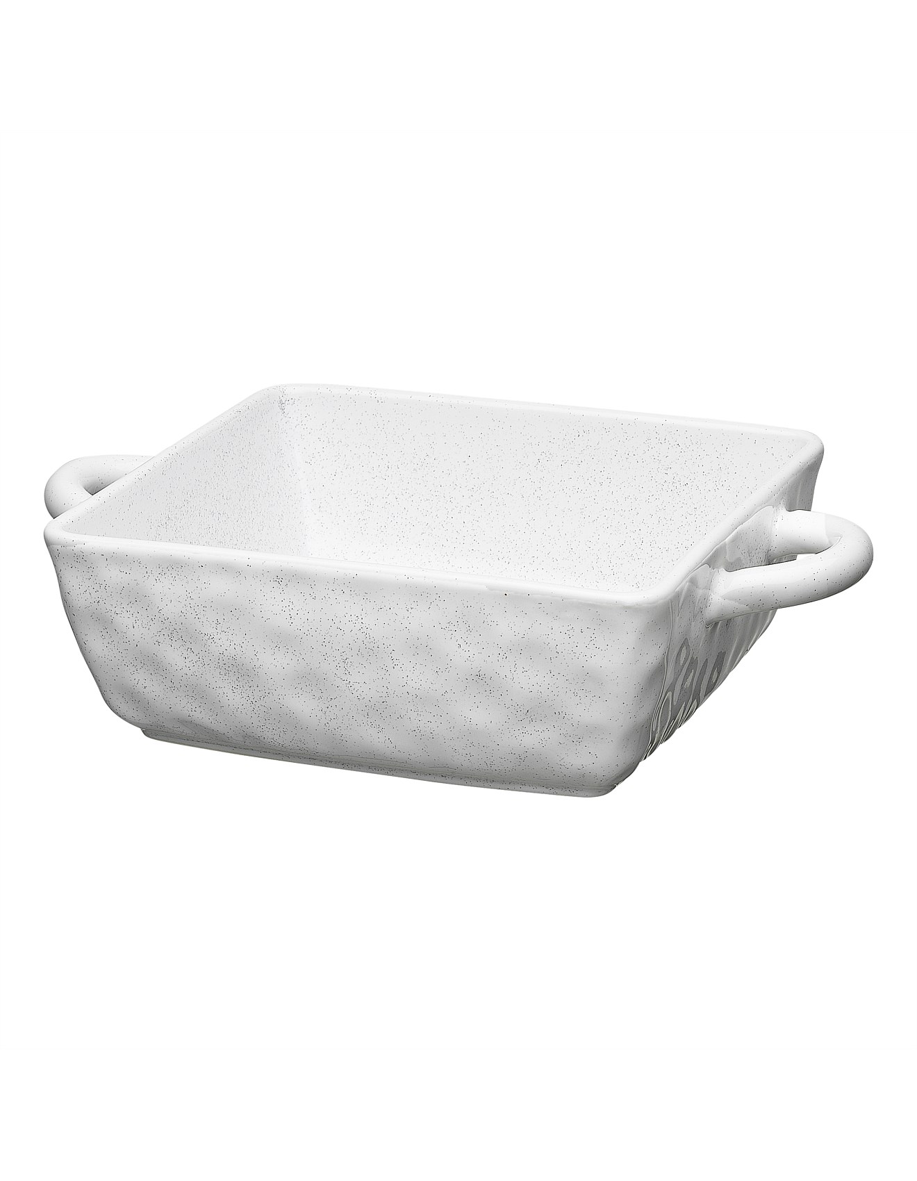Ecology Speckle Square Baker With Handles 22.5cm Milk