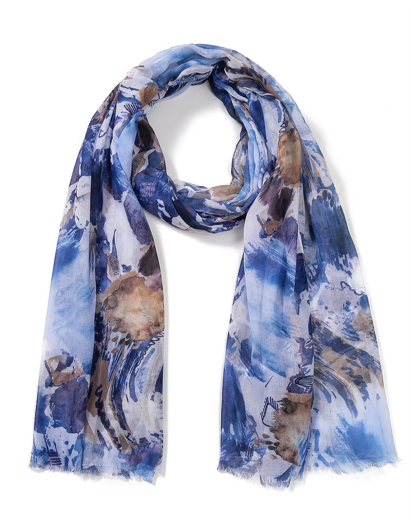 Gregory Ladner WATERCOLOUR PRINT SCARF