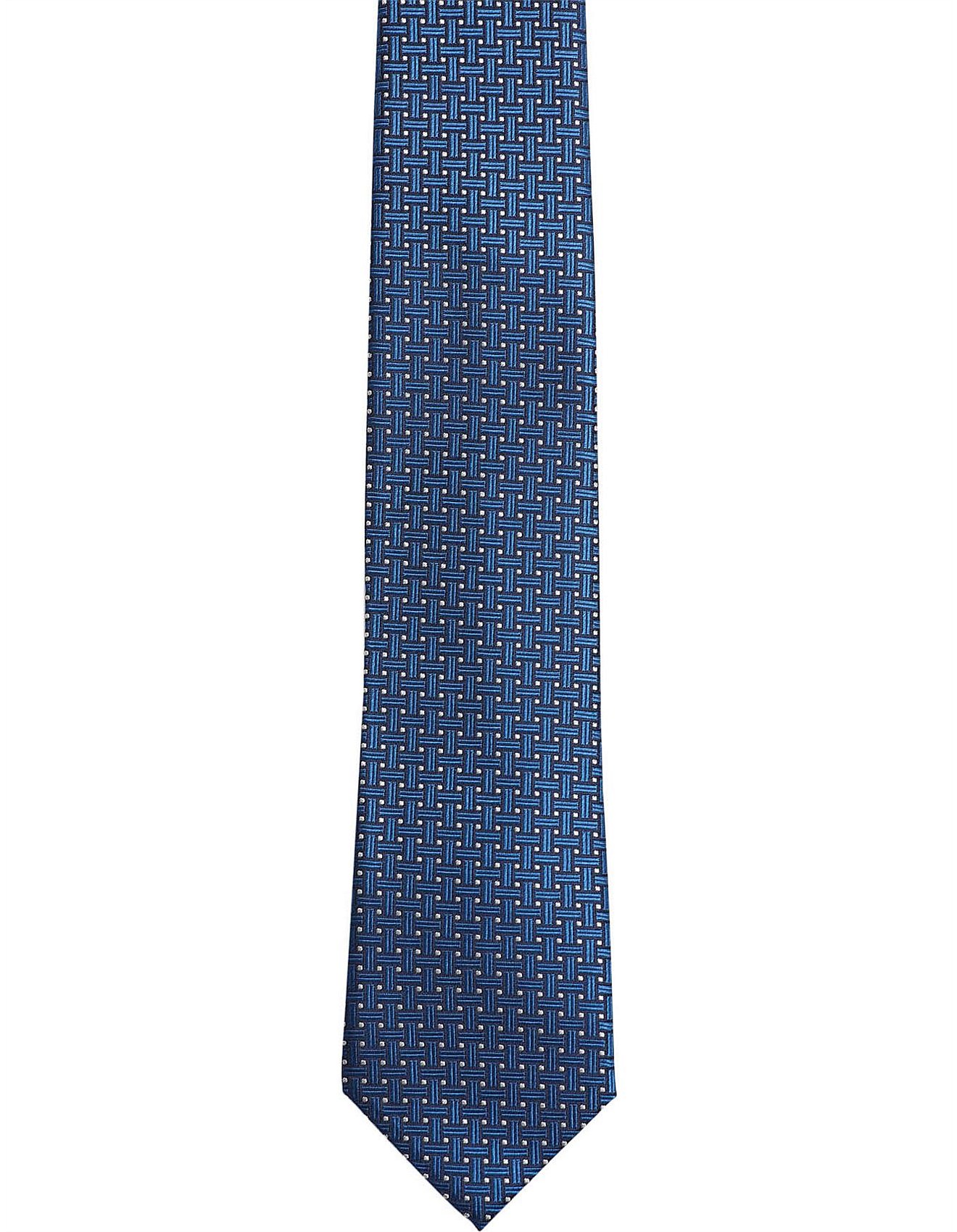 OXFORD HOPSACK & DOTS SILK TIE