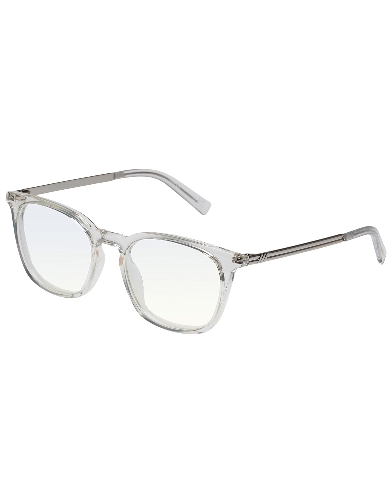 Le Specs Huzzah Clear Square Sunglasses