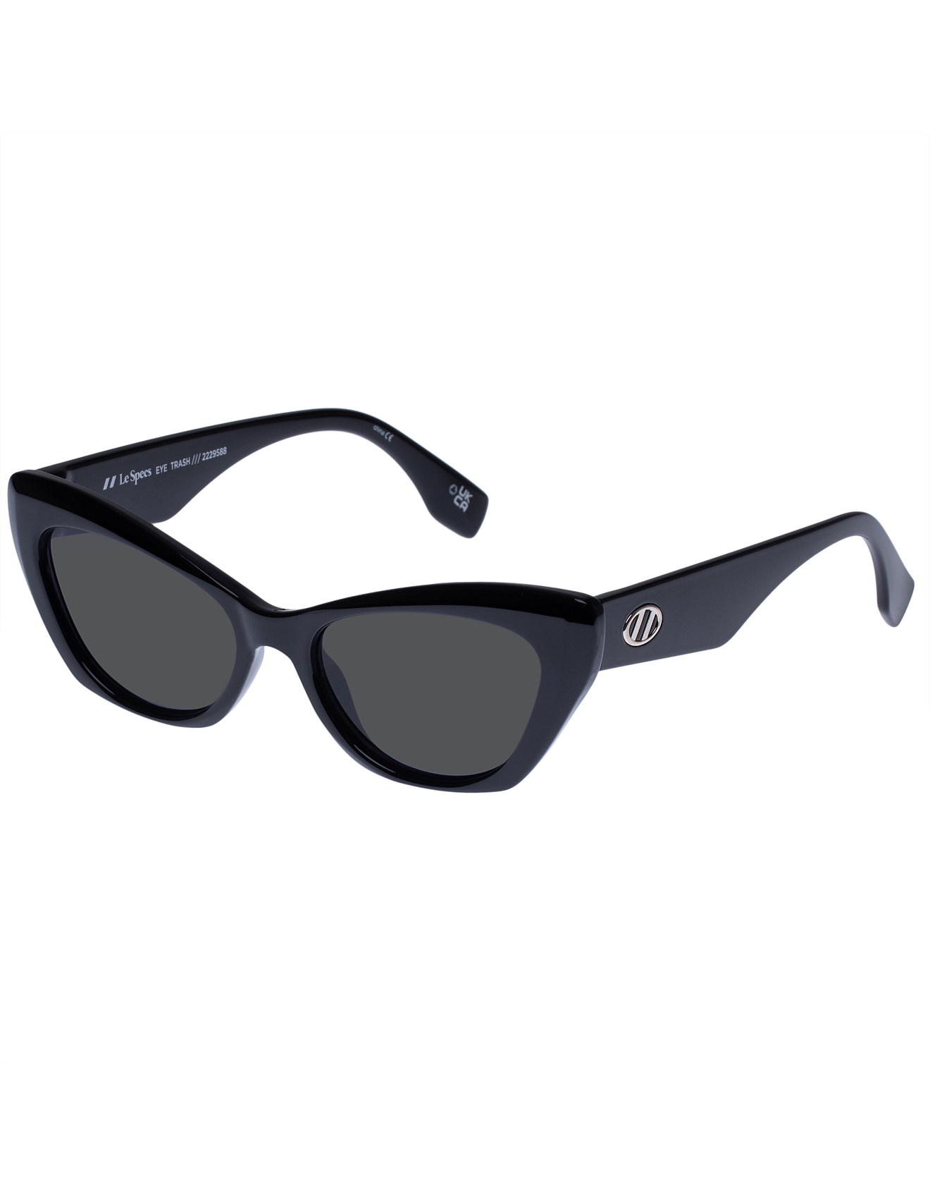 Le Specs Eye Trash Black Cat-Eye Sunglasses