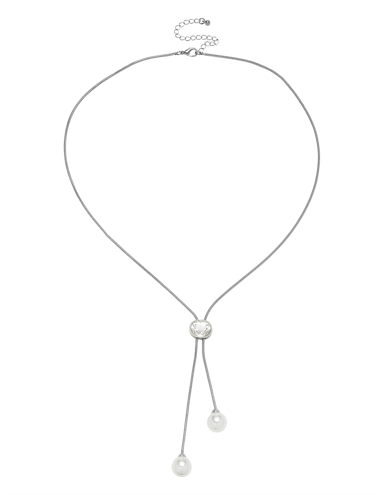 Barcs CRYSTALLINE LARIAT NECKLACE