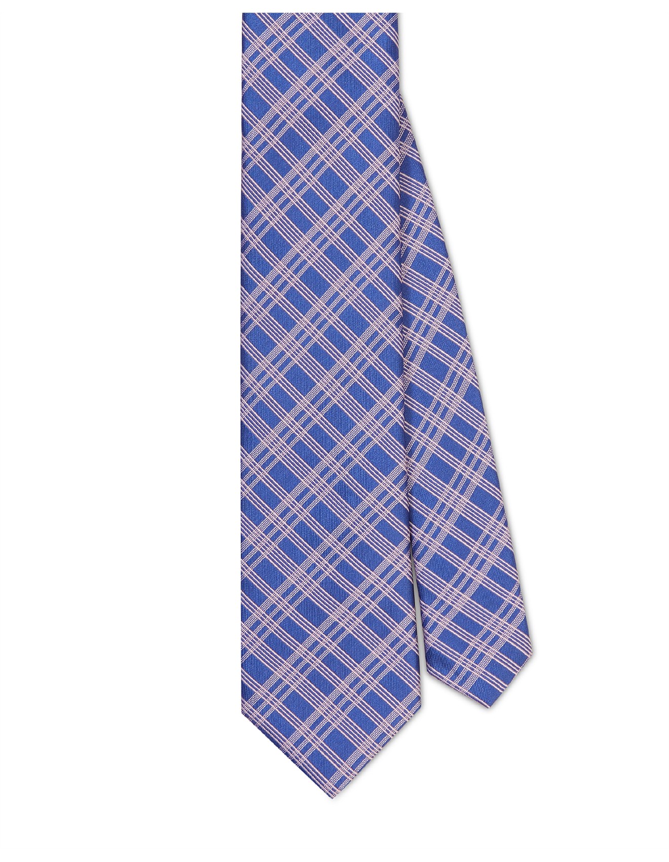 Van Heusen PURPLE CHECK POLY TIE