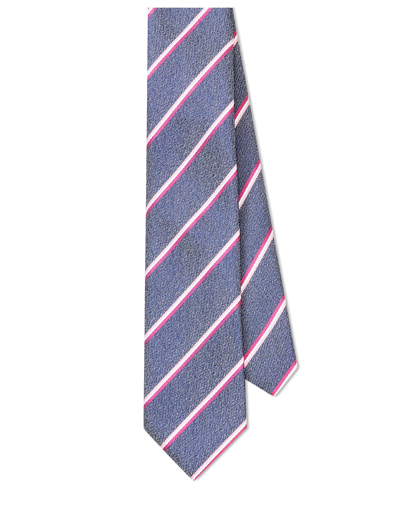 Van Heusen GREY STRIPE POLY TIE