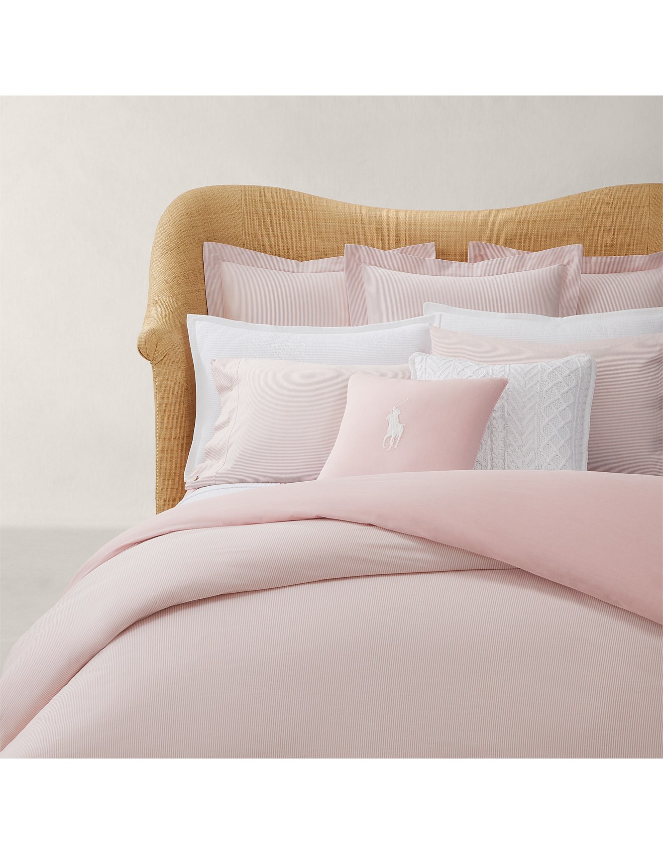 Ralph Lauren Home Oxford Dusty Pink Single Duvet Cover 140x210