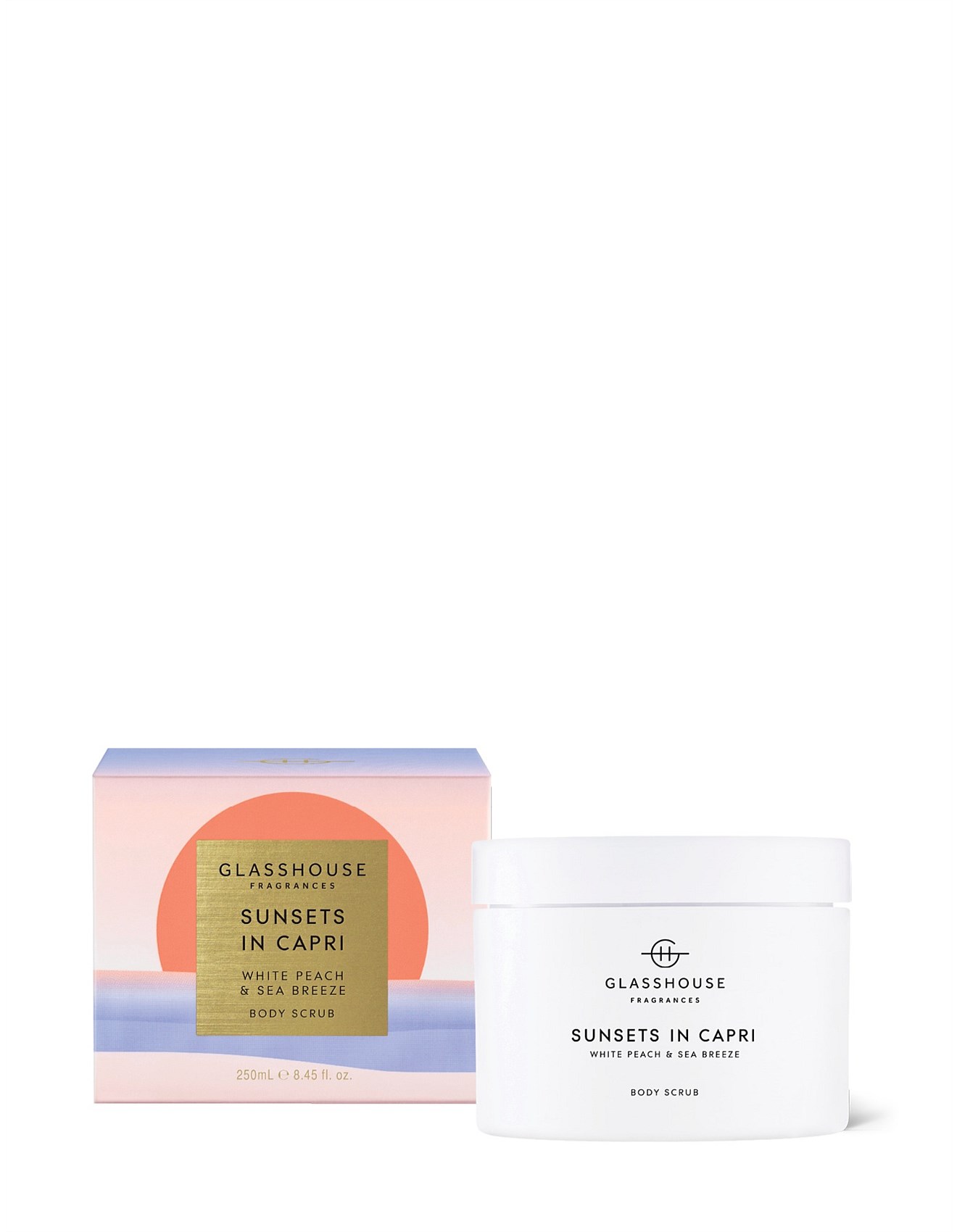 Glasshouse Fragrances Sunsets in Capri 250g Body Scrub