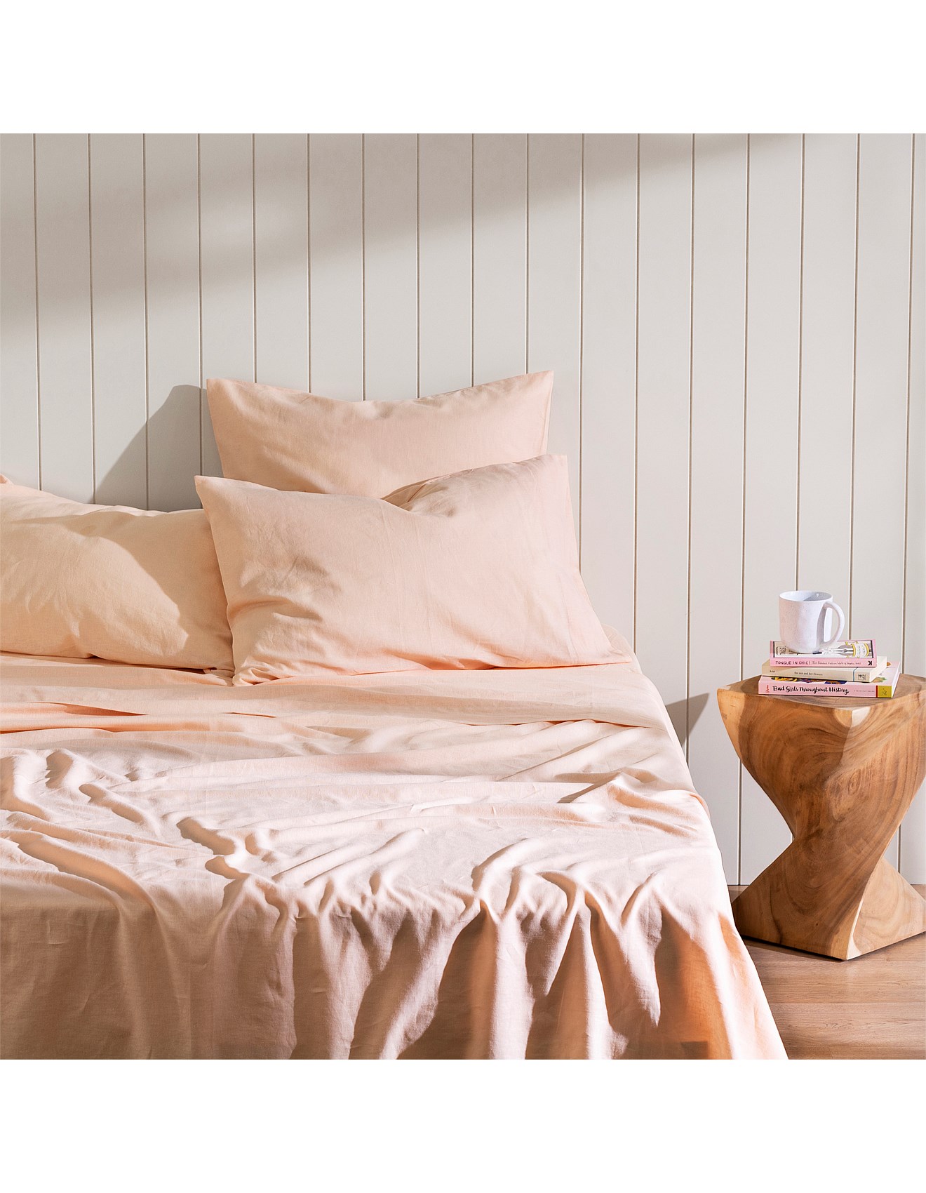 Ecology Dream Fitted Sheet Super King Peach