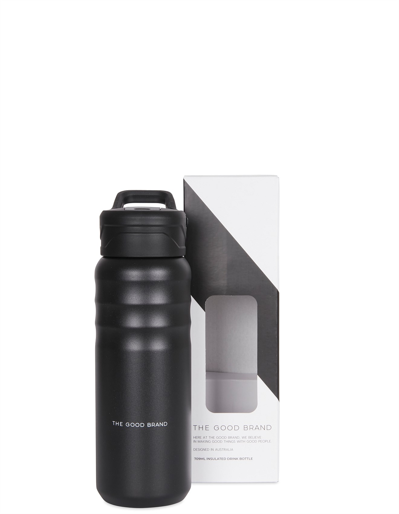 The Good Brand LARGE INSULATED DRINK BOTTLE BLACK