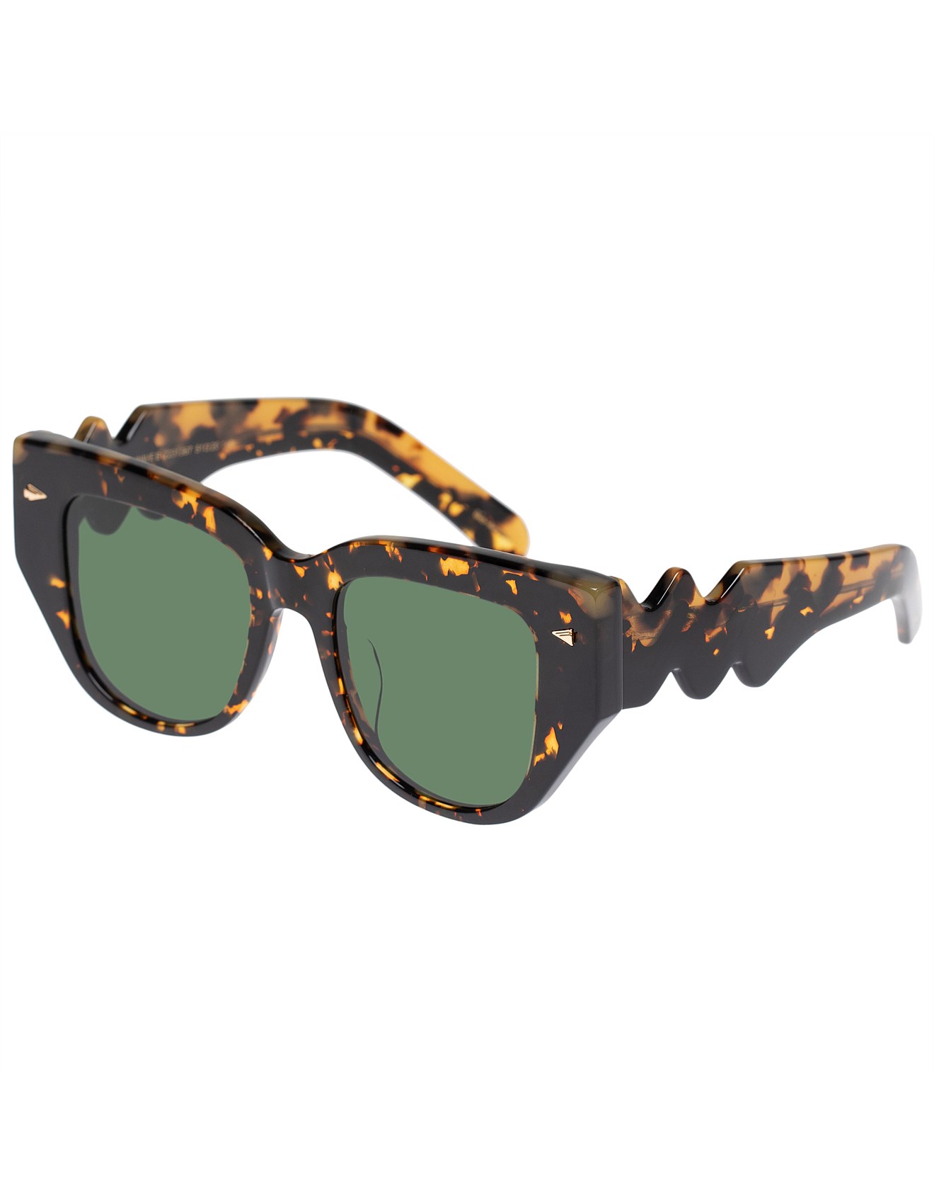 Karen Walker True North Wave Tort Cat-Eye Sunglasses