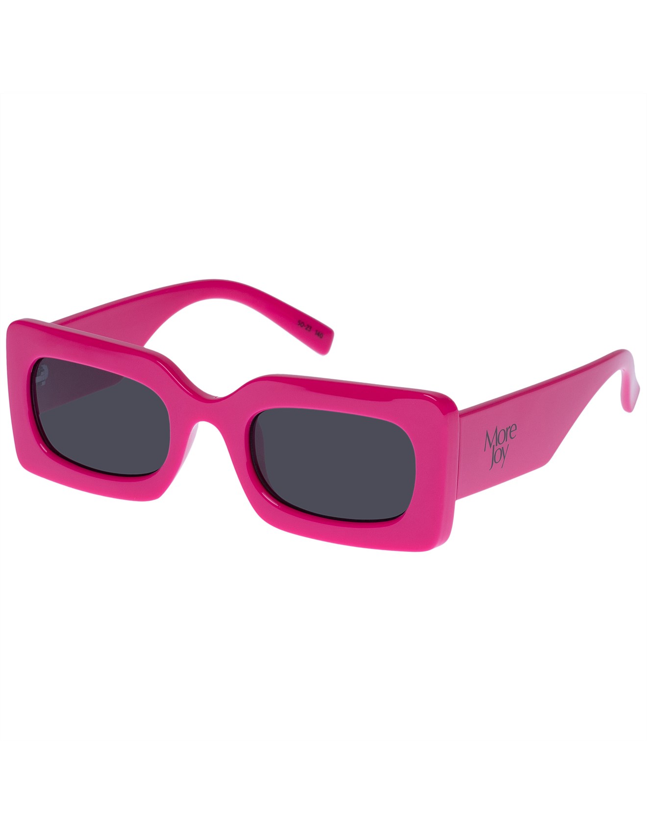 Le Specs More Joy Pink Rectangle Sunglasses