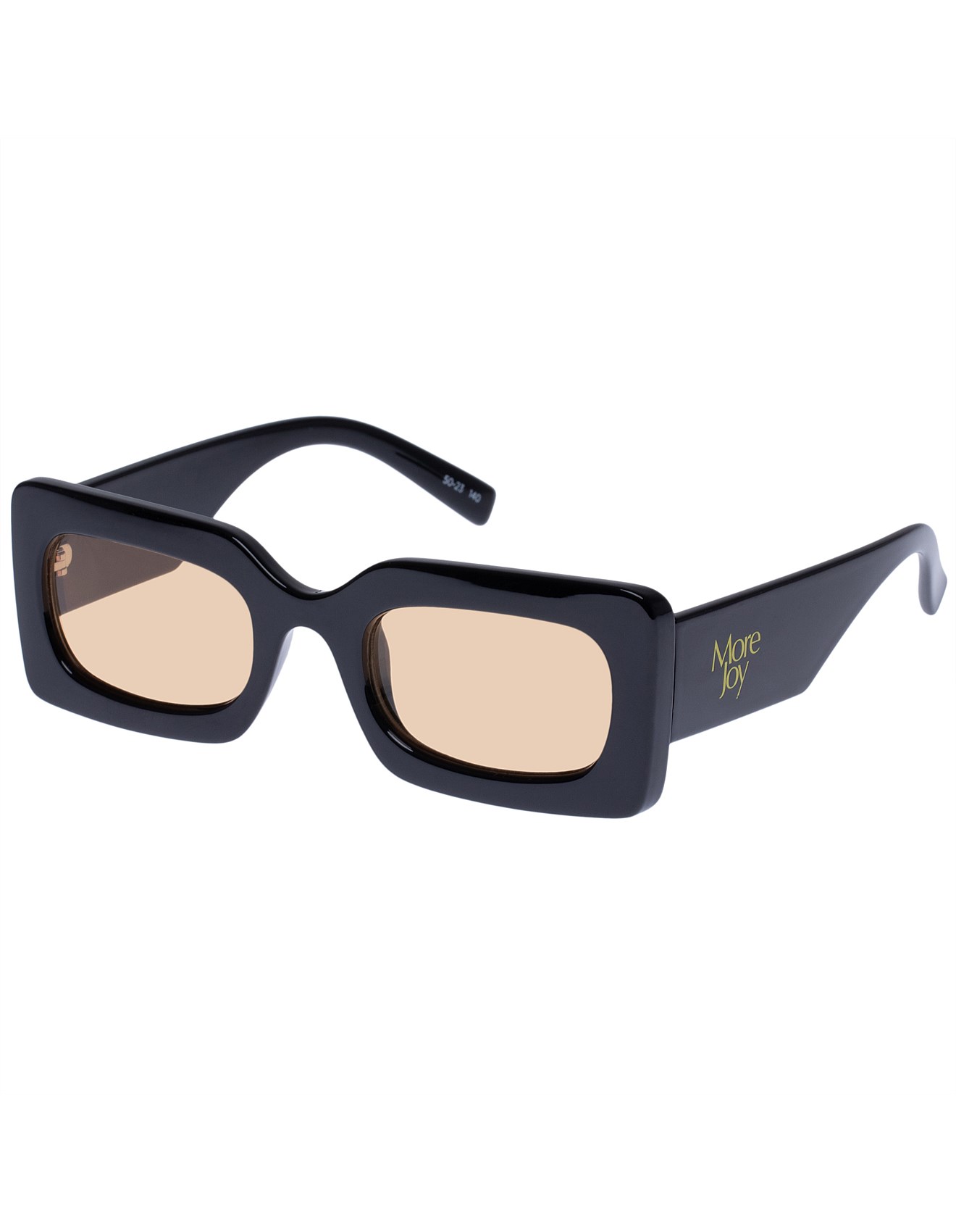 Le Specs More Joy Black Rectangle Sunglasses