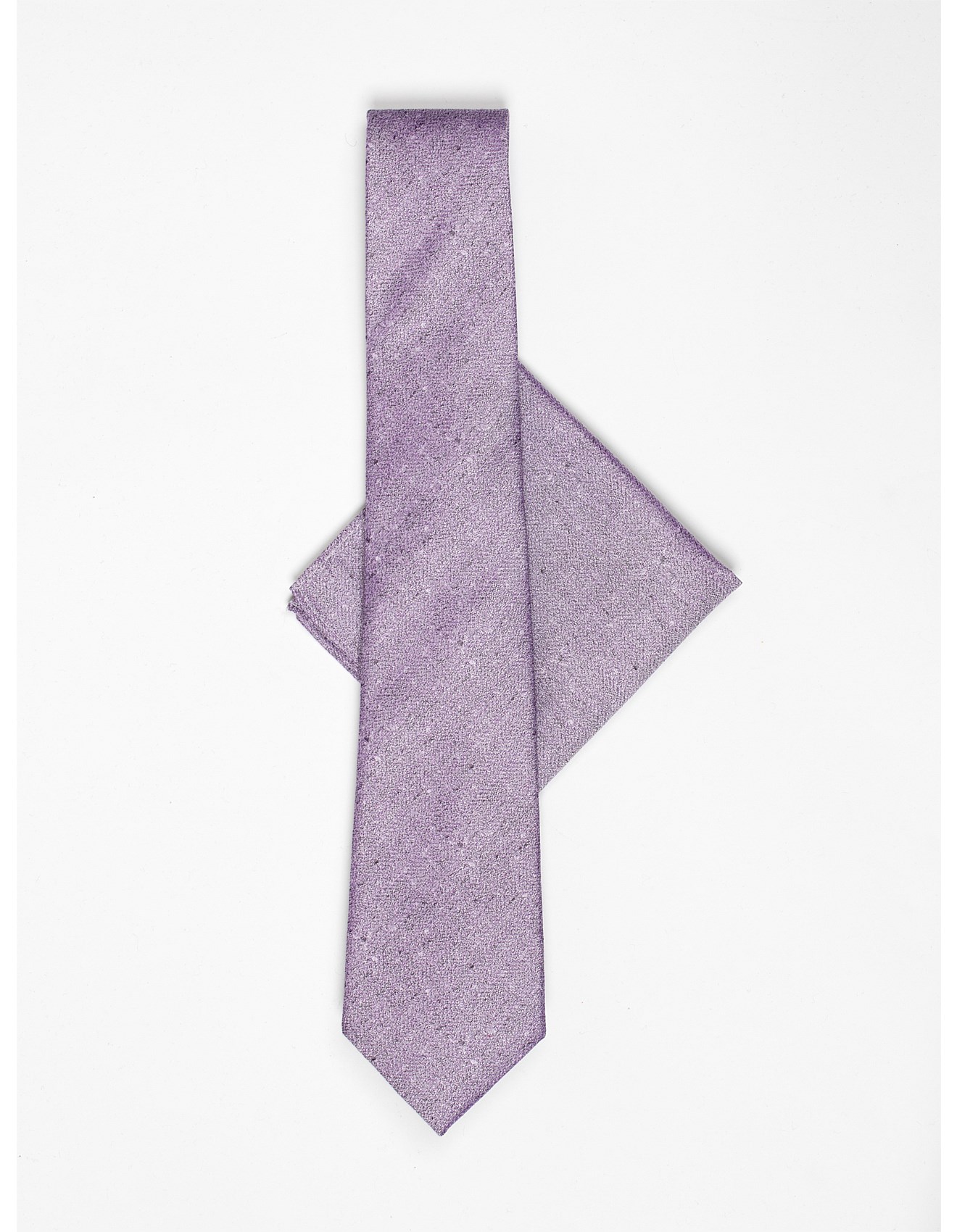 James Harper HRNGBNE TXT TIE & POCKET SQUARE SET LILAC