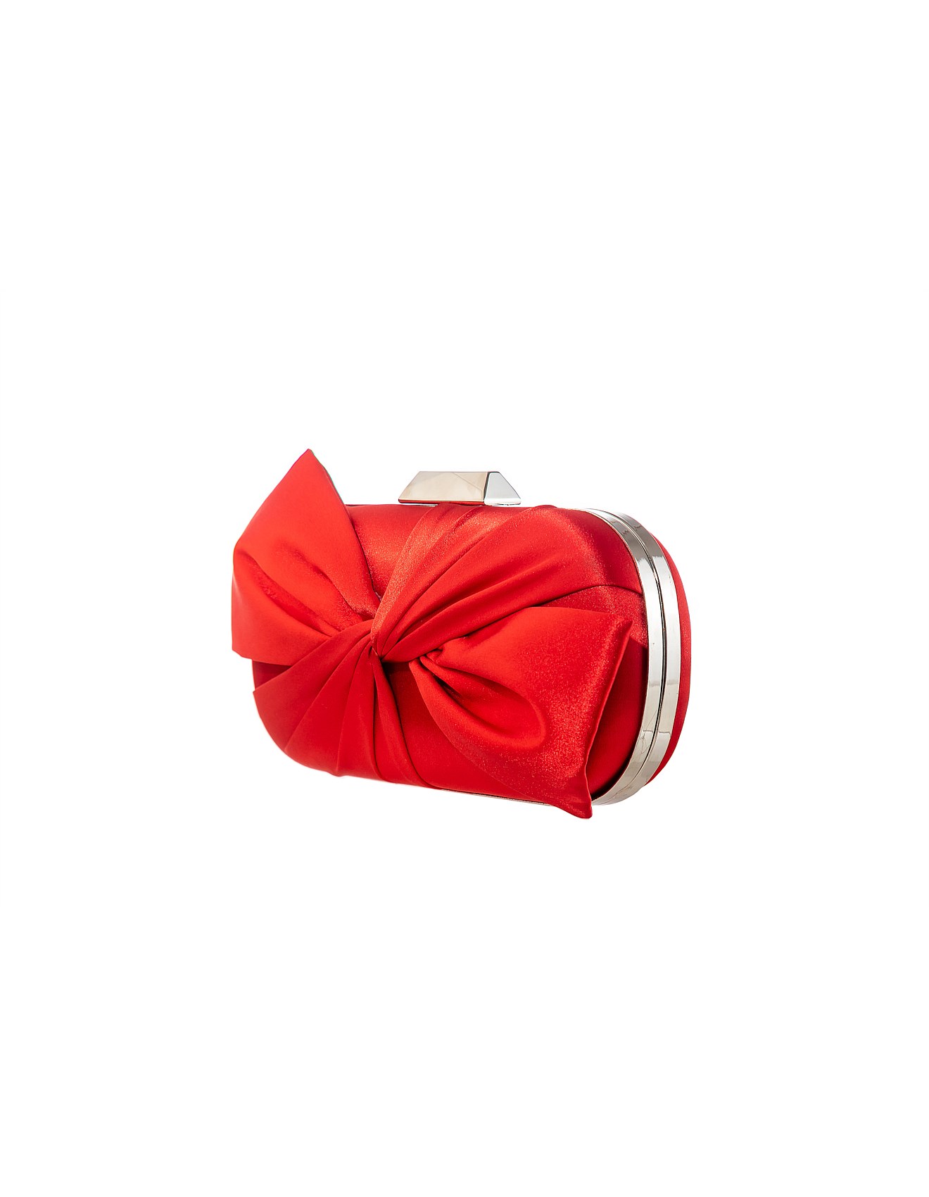 Gregory Ladner SATIN KNOT OVAL CLUTCH BAG