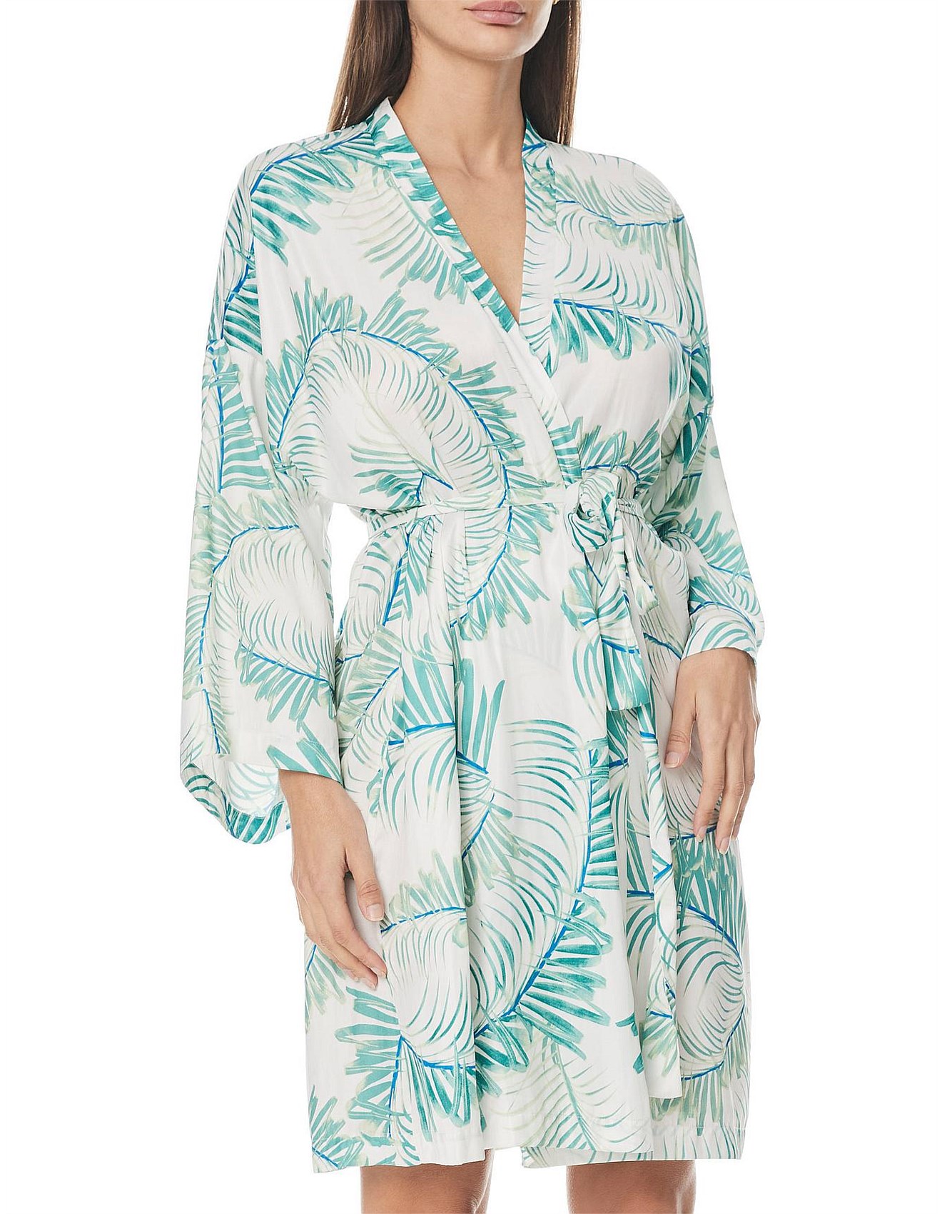 Gingerlilly kirsty silky satin printed kimono