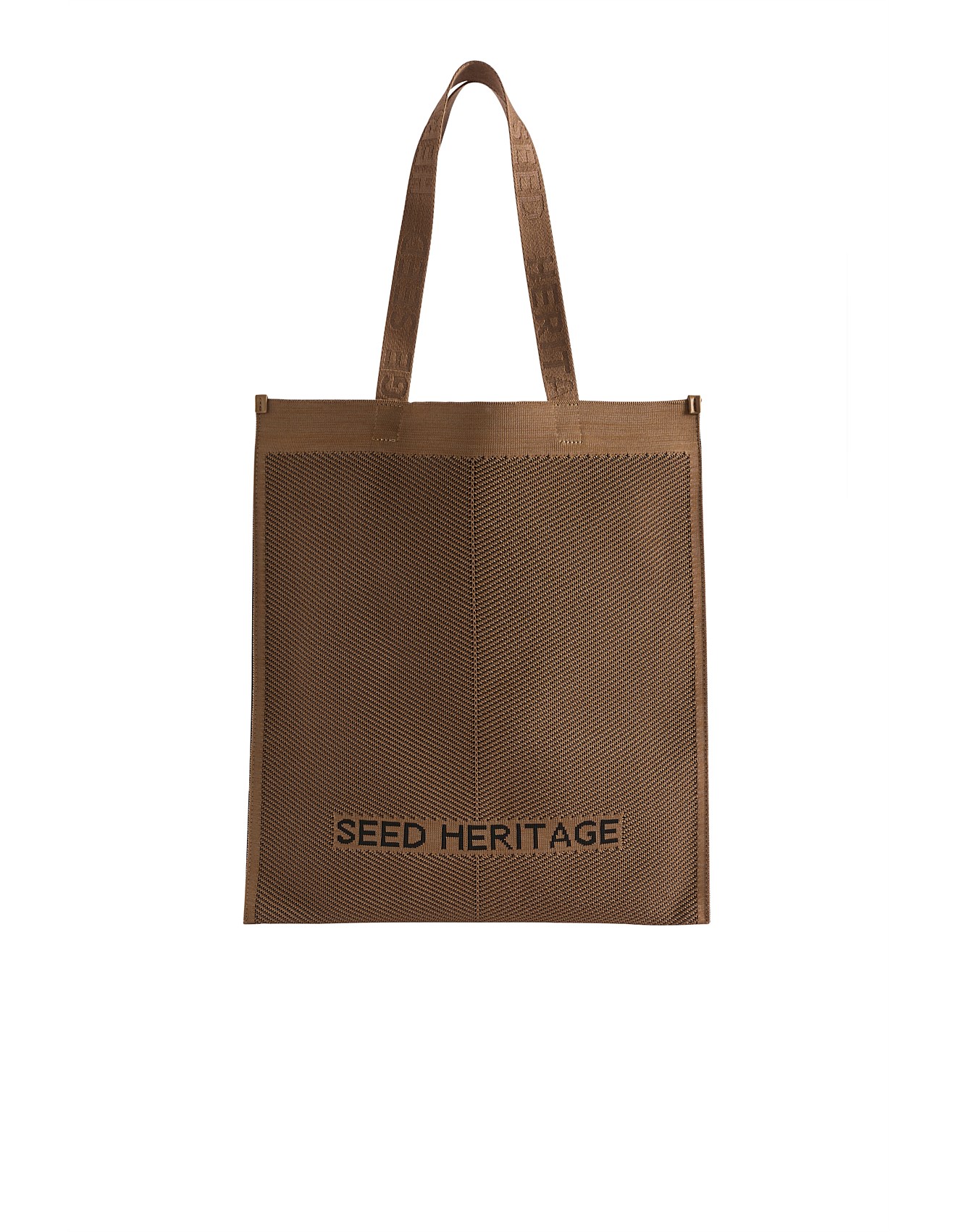 SEED HERITAGE KNITTED LOGO TOTE