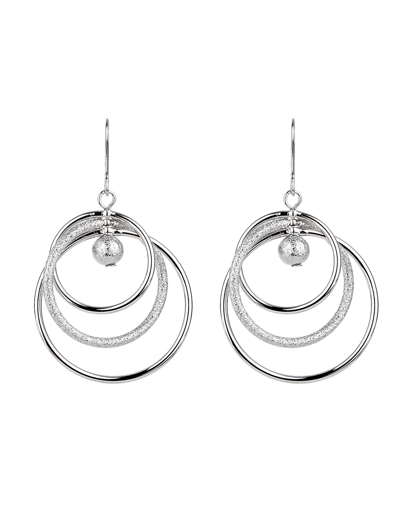 The Two Mrs Grenvilles TRIPLE HOOP DROP EARRING