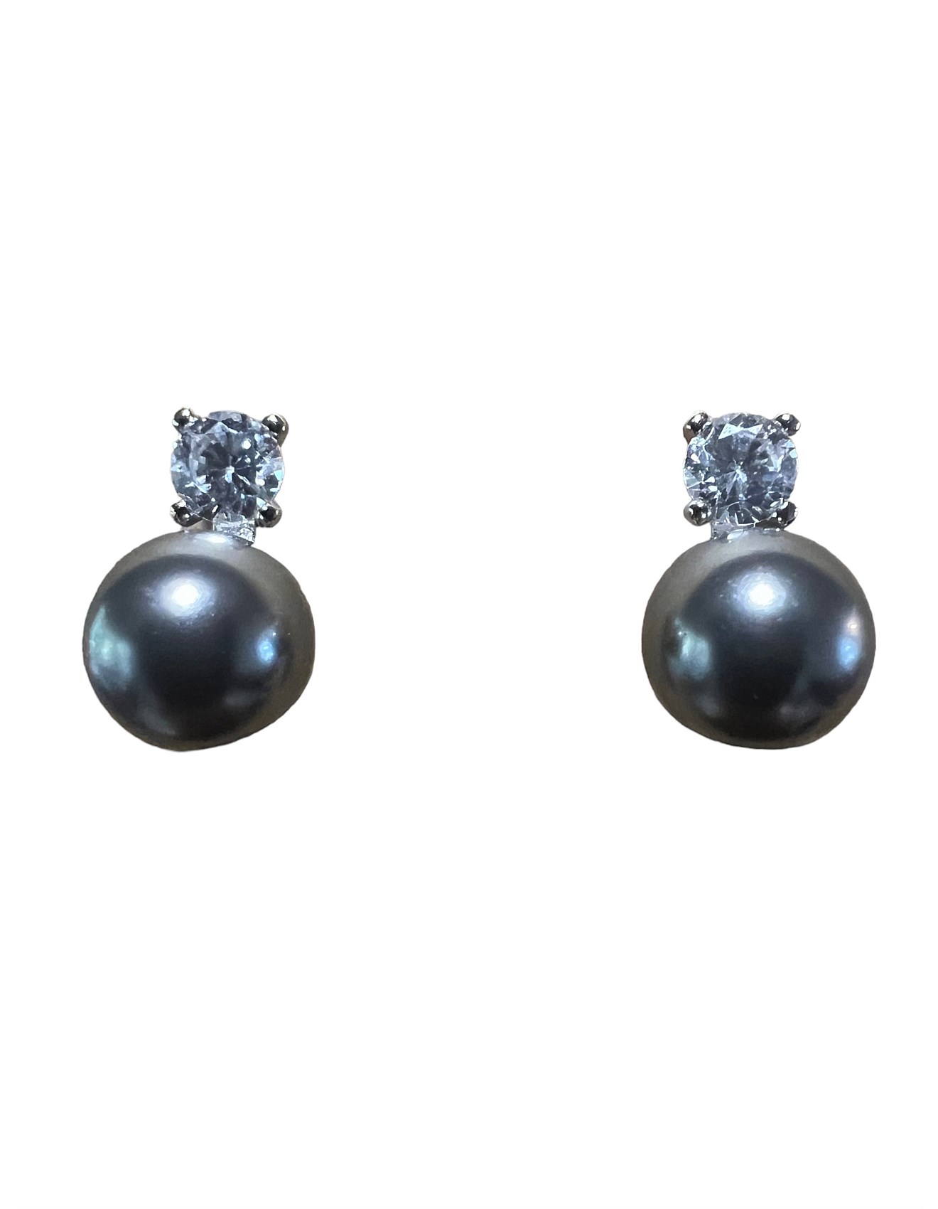 Gregory Ladner SMALL PEARL CUBIC ZIRCONIA EARRING