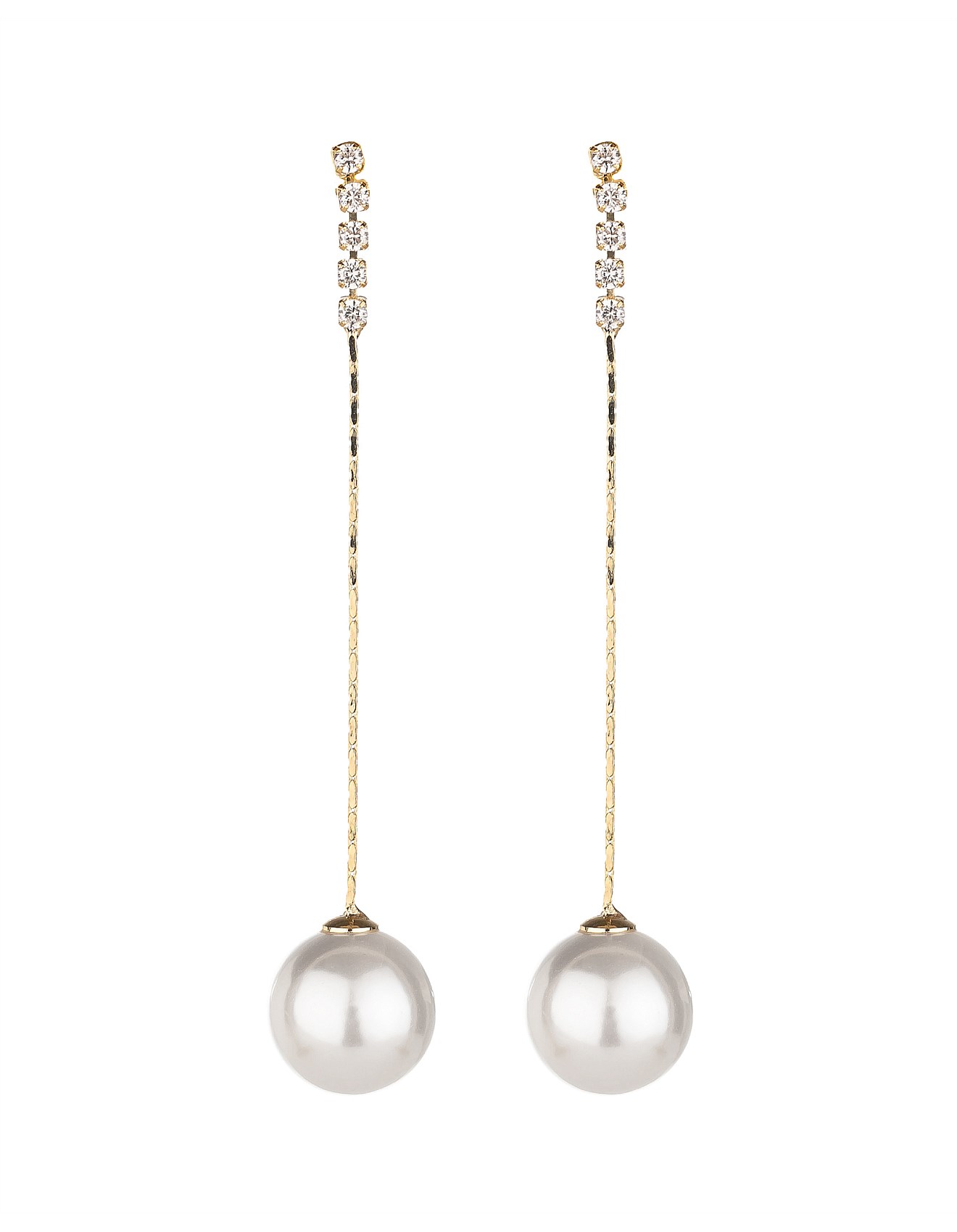 Gregory Ladner PEARL DROP EARRING WITH CUBIC ZIRCONIA