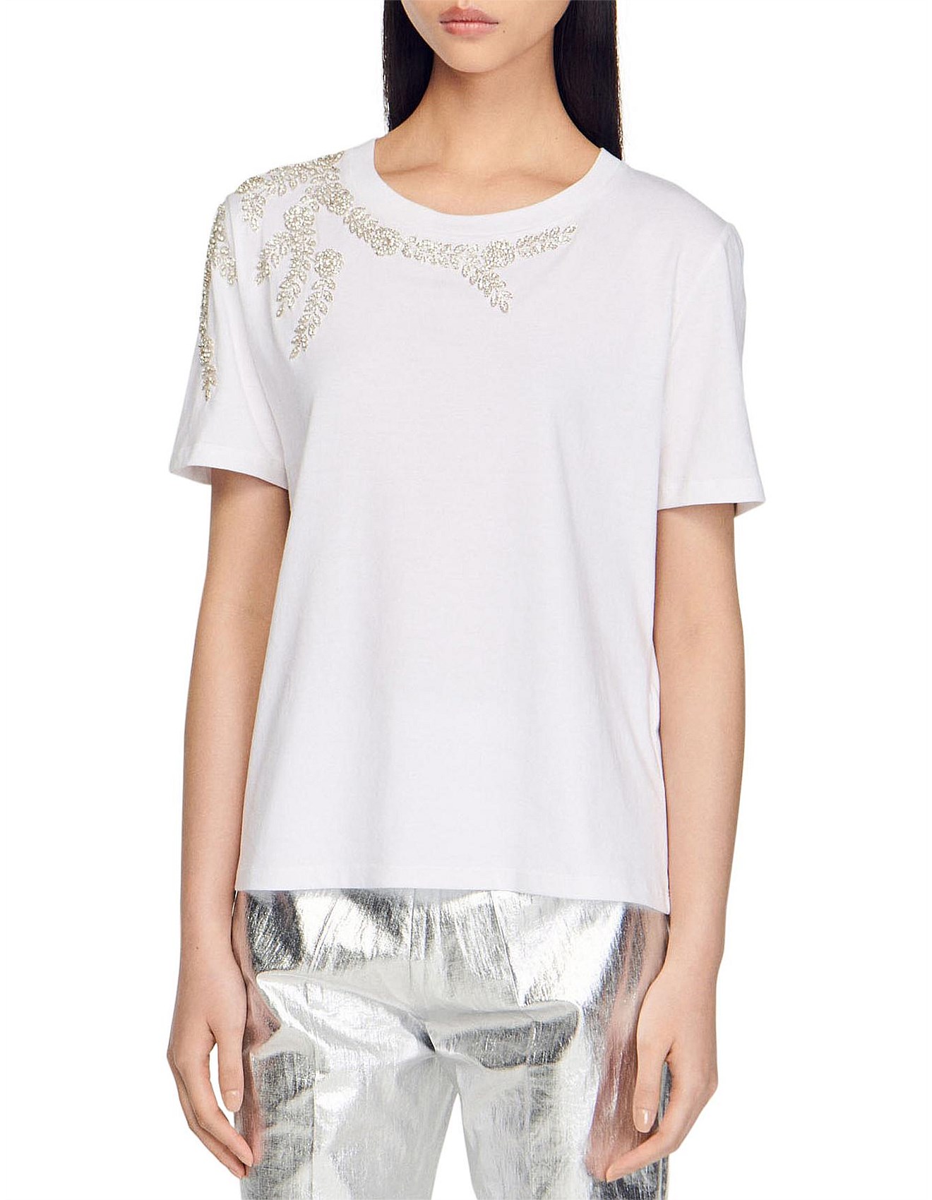 Sandro Paris STRAS TEE SHIRT