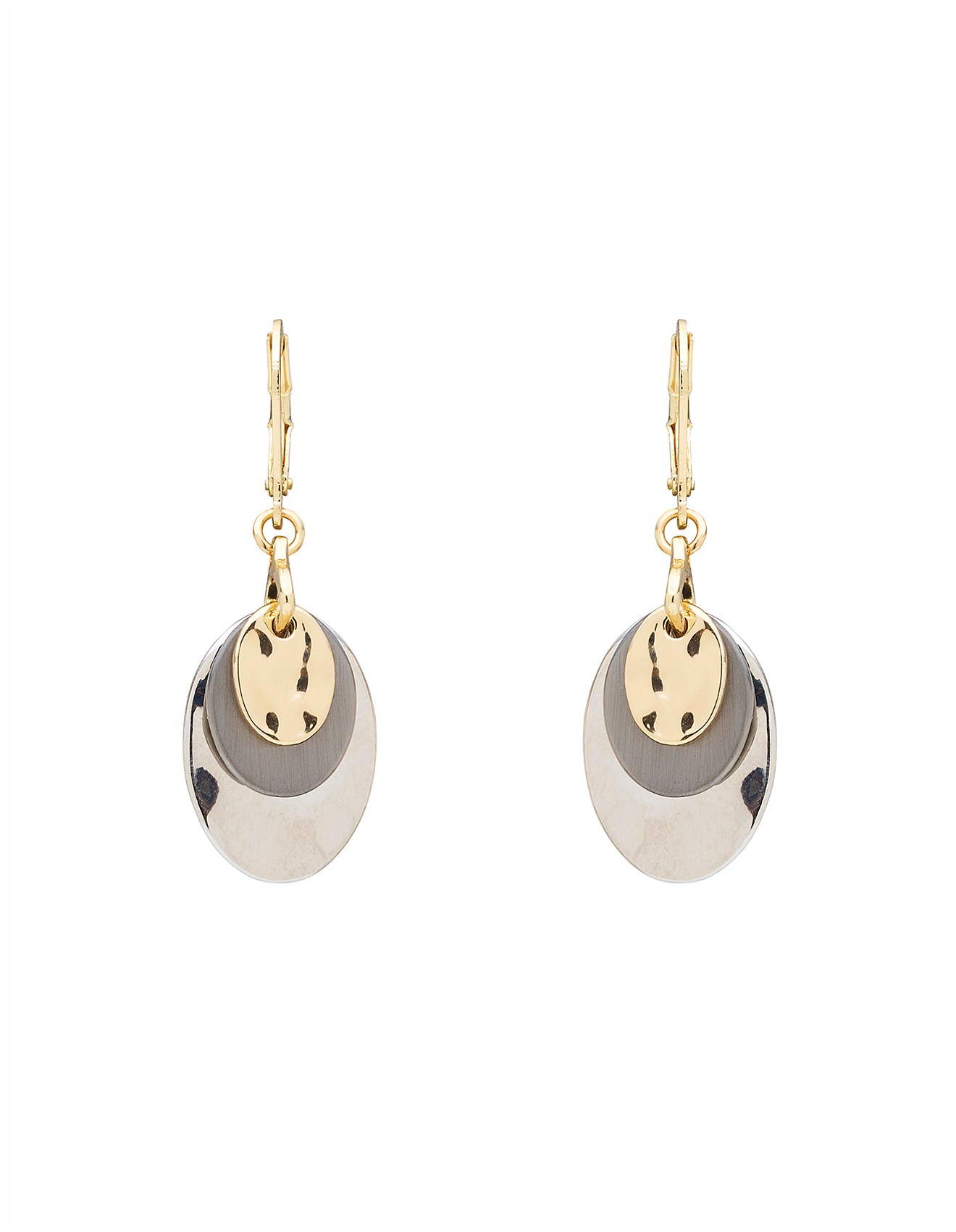 Agenda TRIO LAYER DISC DROP EARRING