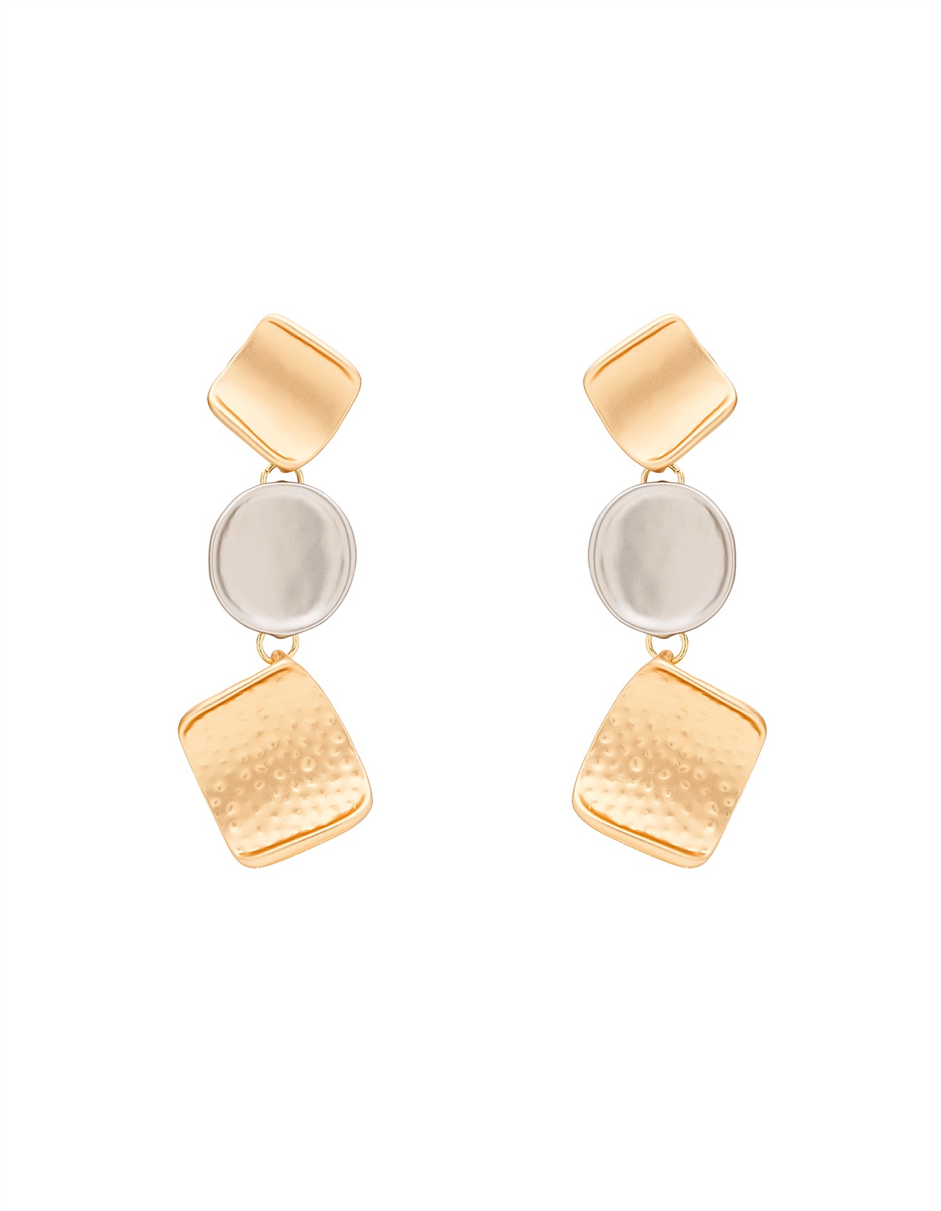 Agenda SHAPED MATT DROP EARRINGS