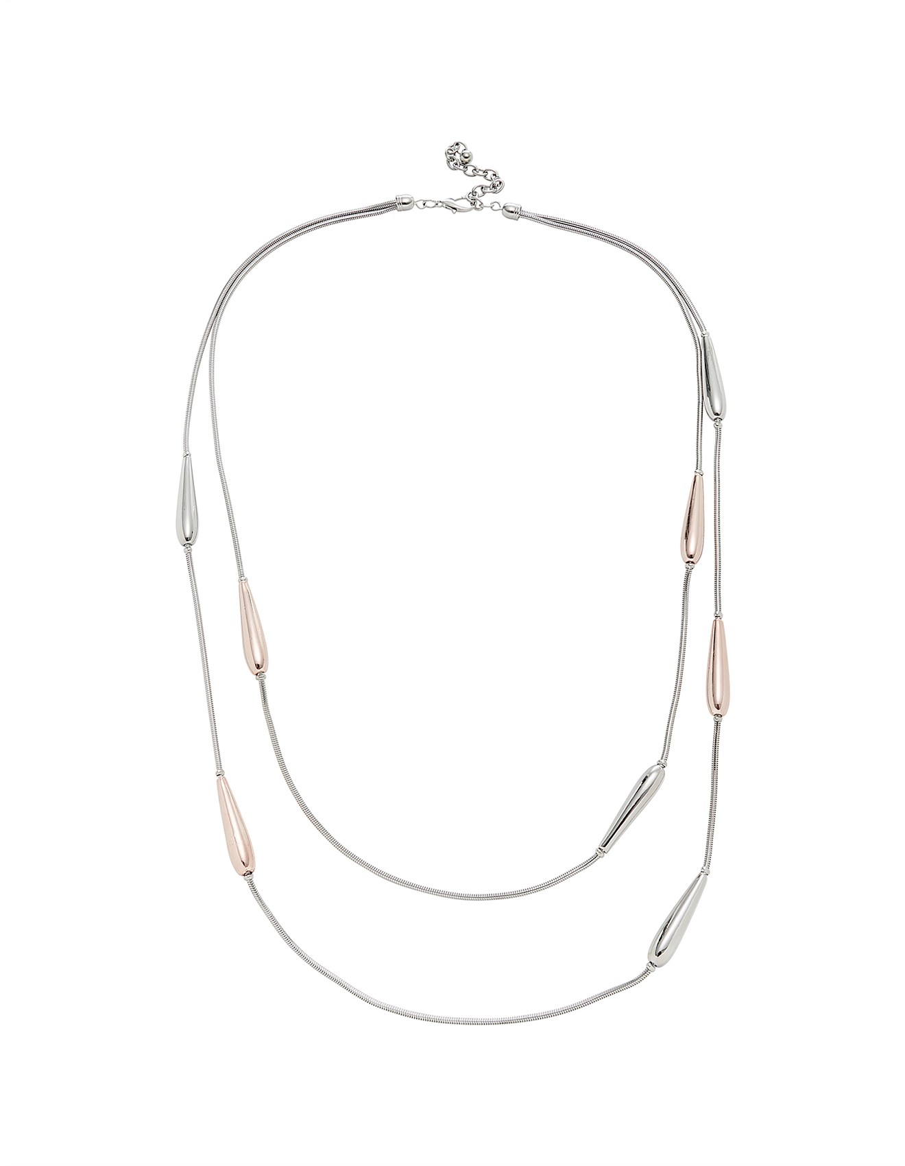 Agenda PEAR SHAPE BEAD CORDED NECKLACE