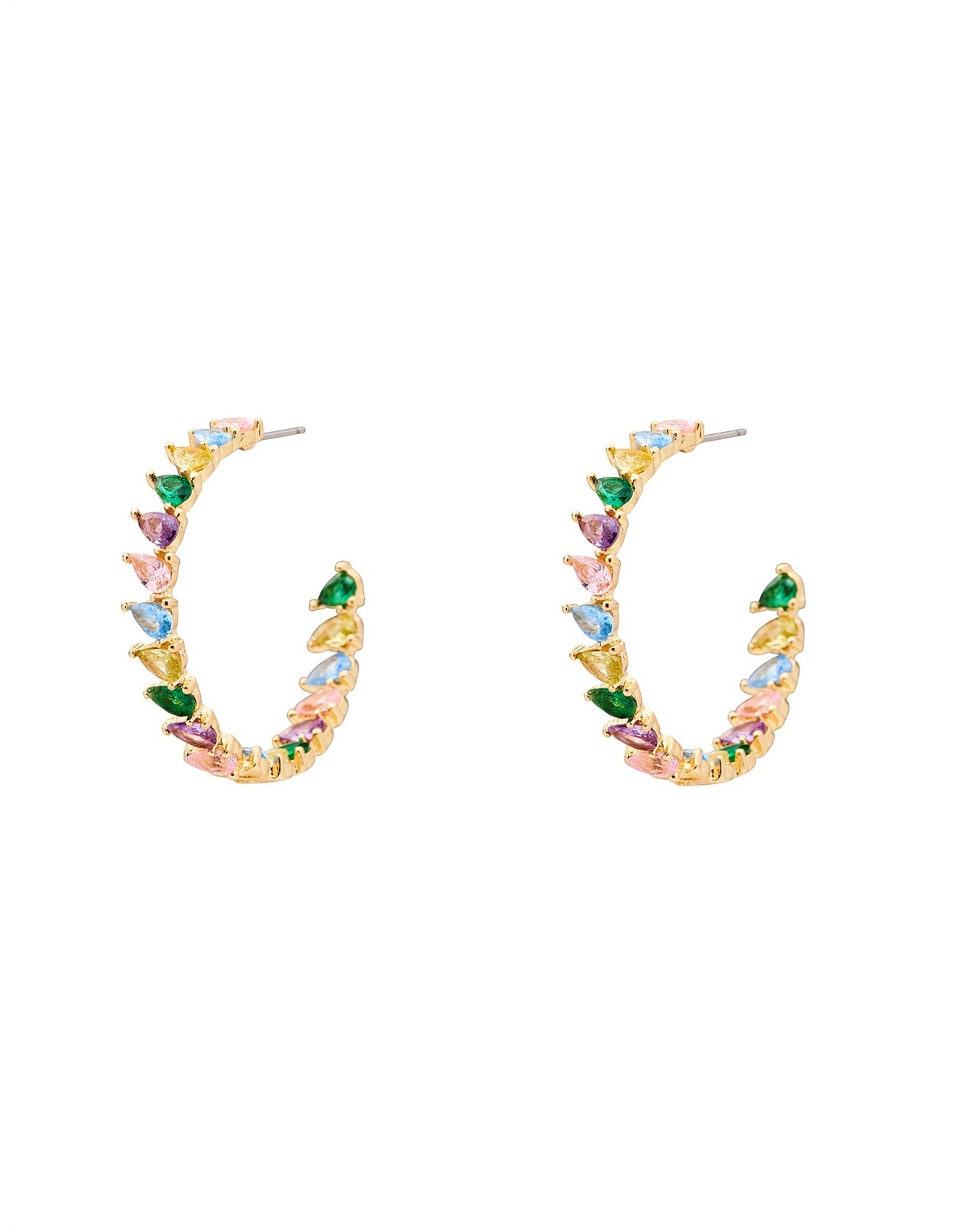 Amelie REFRACTION STONE HOOPS