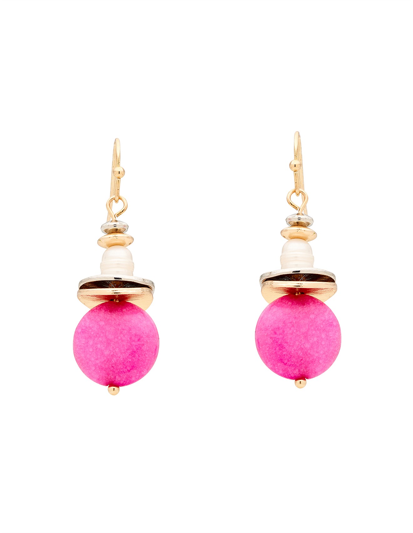 David Lawrence PEARL & STONE MIXED EARRING